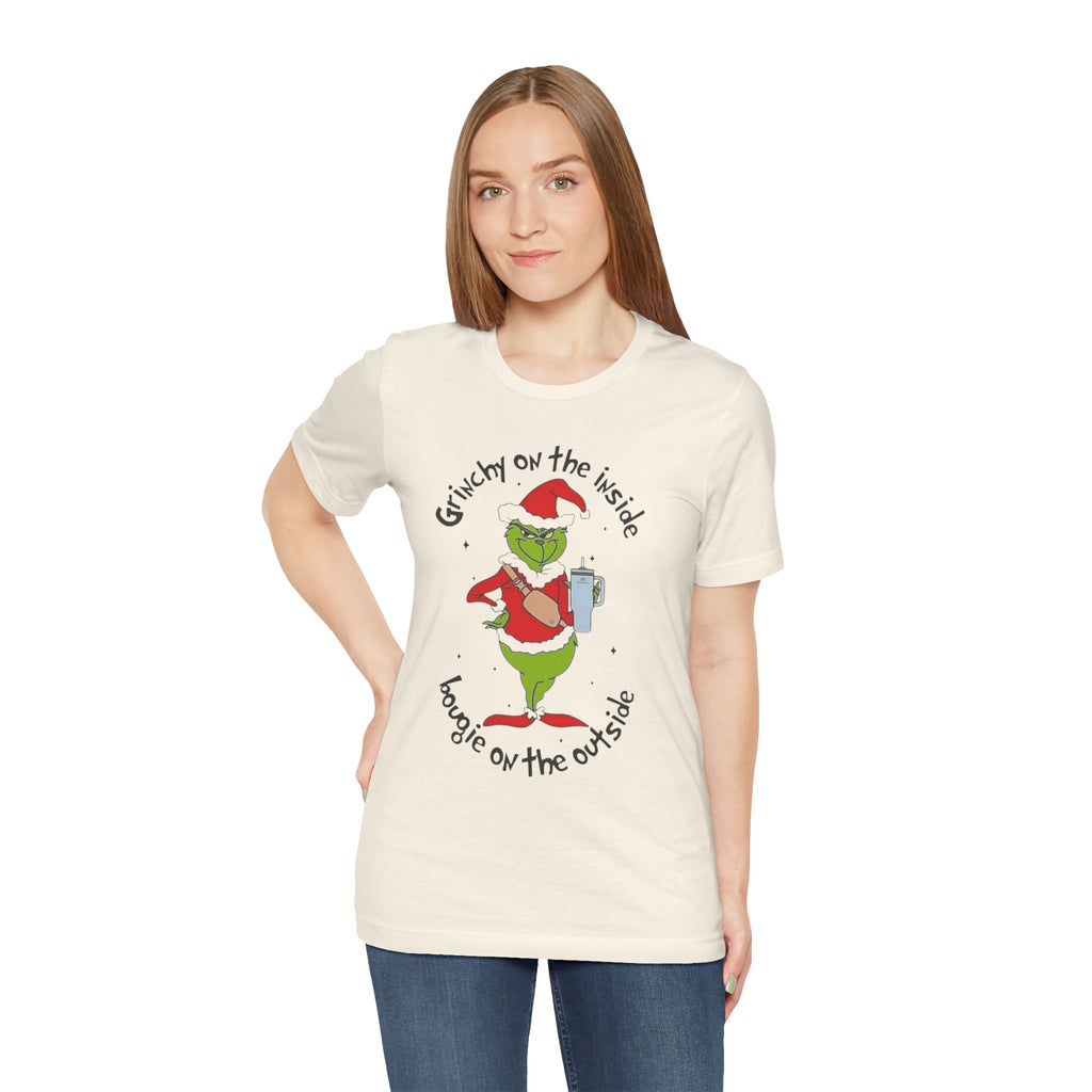 Grinch-Inspired Holiday Tee: 'Grinchy on the Inside, Boogie on the Outside'
