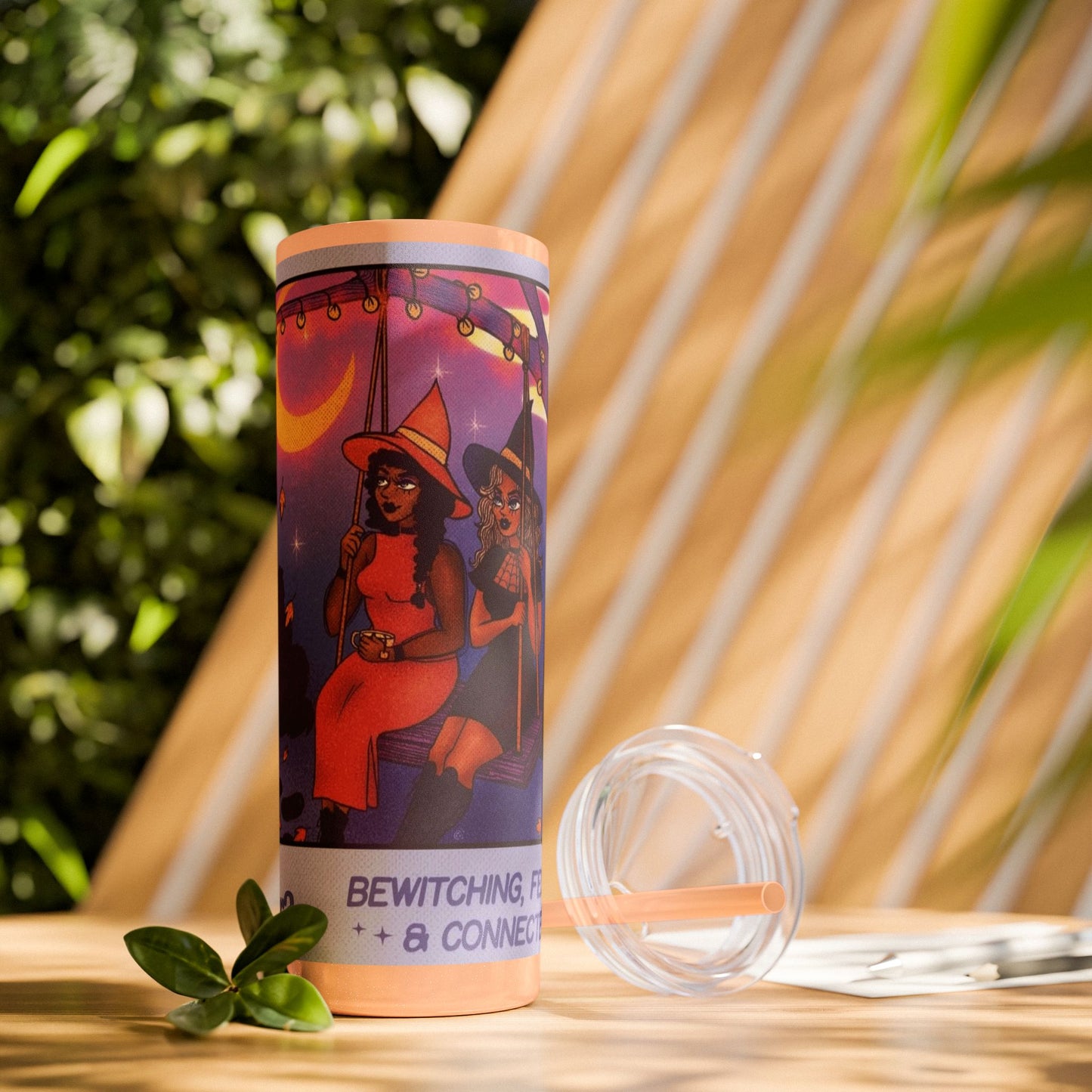 🎁 Spooky season gifts Enchanting Libra Skinny Tumbler with Straw | 20oz | Perfect for Halloween, Witchy Vibes, Astrology Lovers, Gift Idea, Custom Beverage Holder