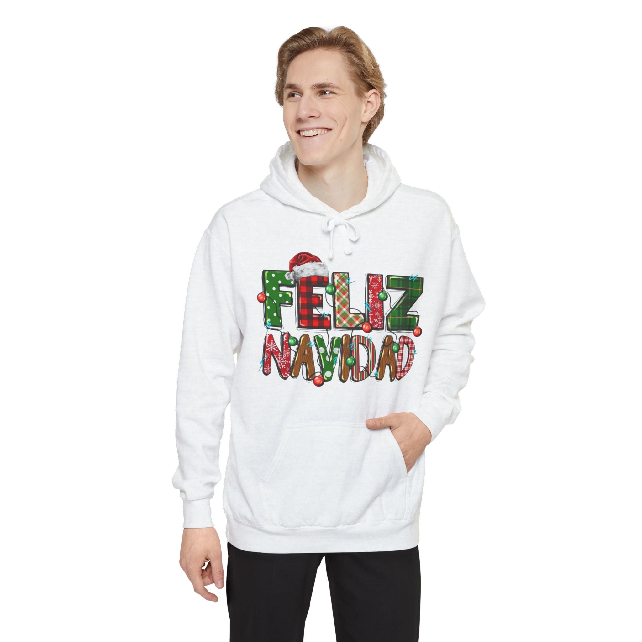 Feliz Navidad Holiday Hoodie  Festive Christmas Hoodie