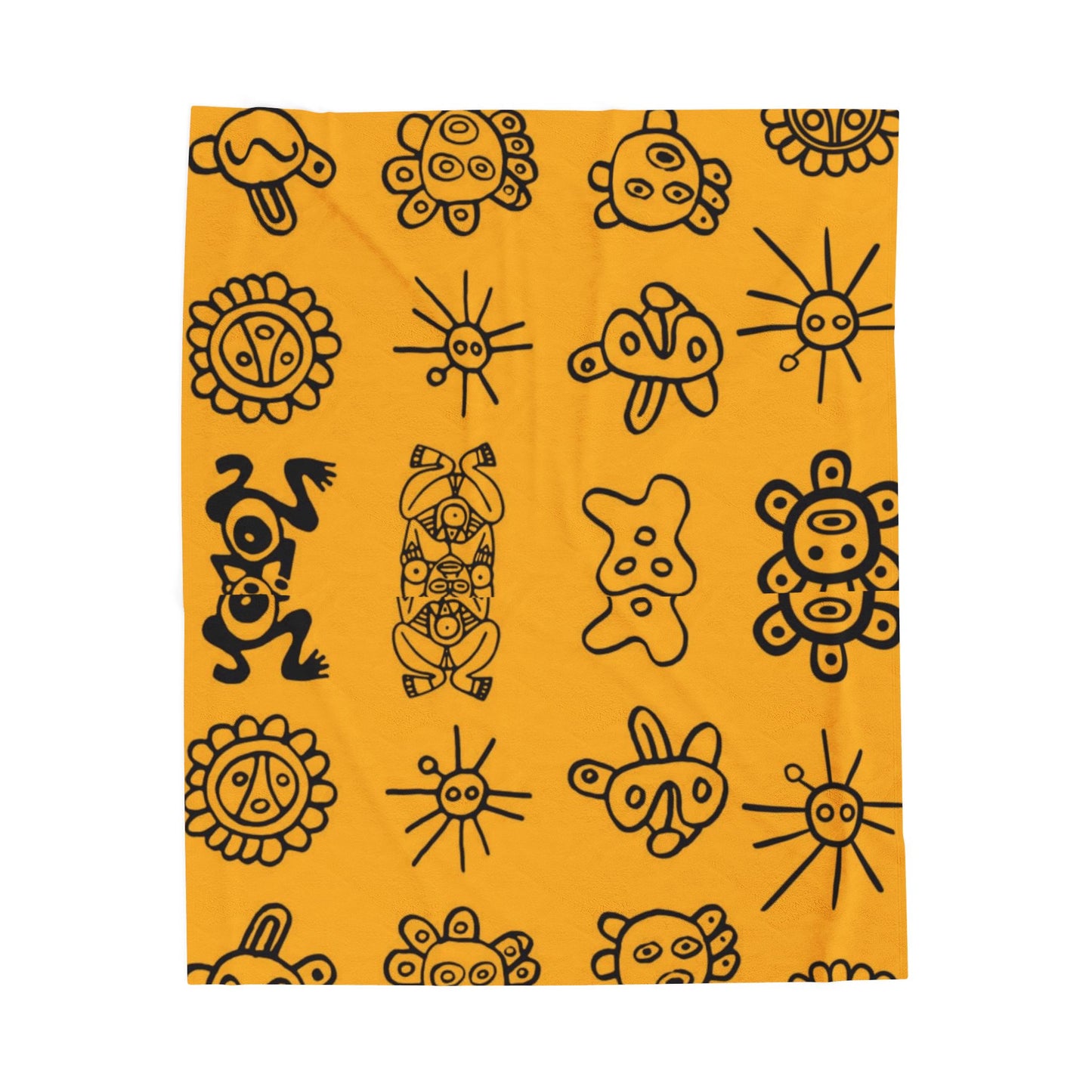 Puerto Rican Christmas patterns & cultural art  Tribal Sun & Totem Pattern Cozy Throw