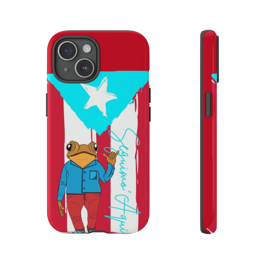 Puerto Rican Flag Frog Design ("Señorita Hops")Phone Case Isla del Encanto Phone Case – Puerto Rican Style