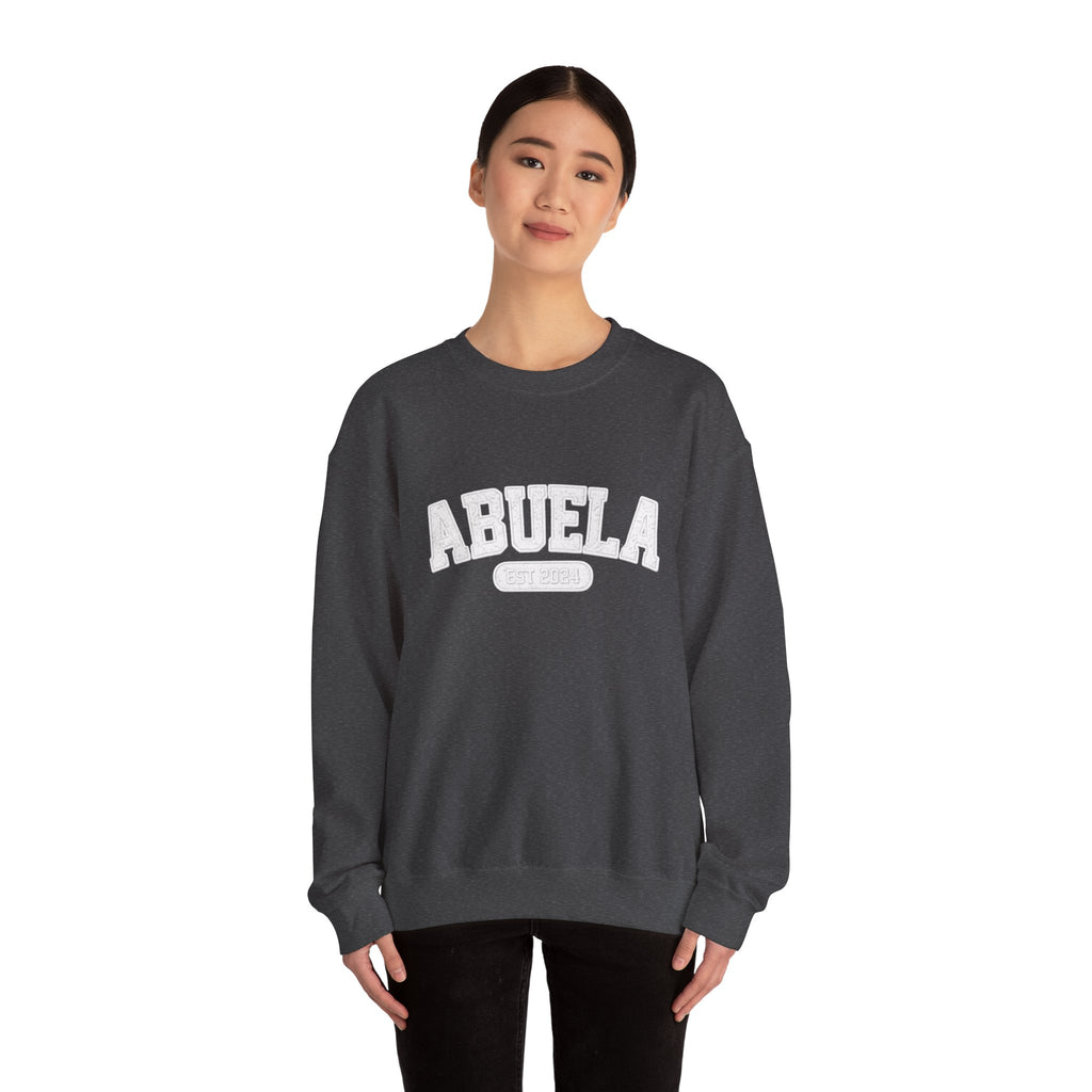 Abuela Varsity Crewneck Sweatshirt Cozy Grandma Gift Minimal Everyday Family Love Apparel