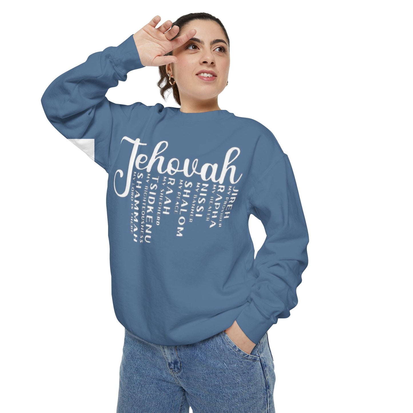 Jehovah Names Sweatshirt  Christian Faith Scriptural Names Pullover