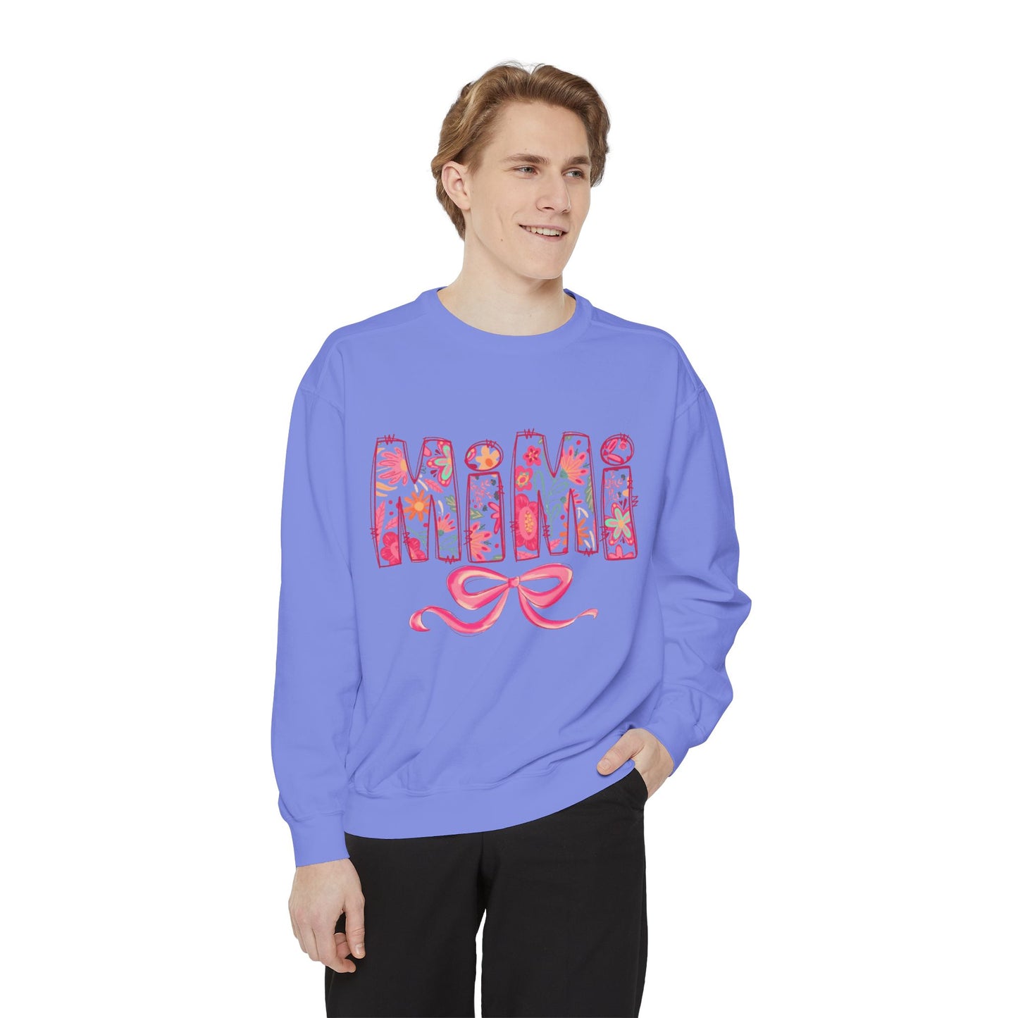 Mama Floral Sweatshirt  Pink Floral 'MAMA' Design with Bow