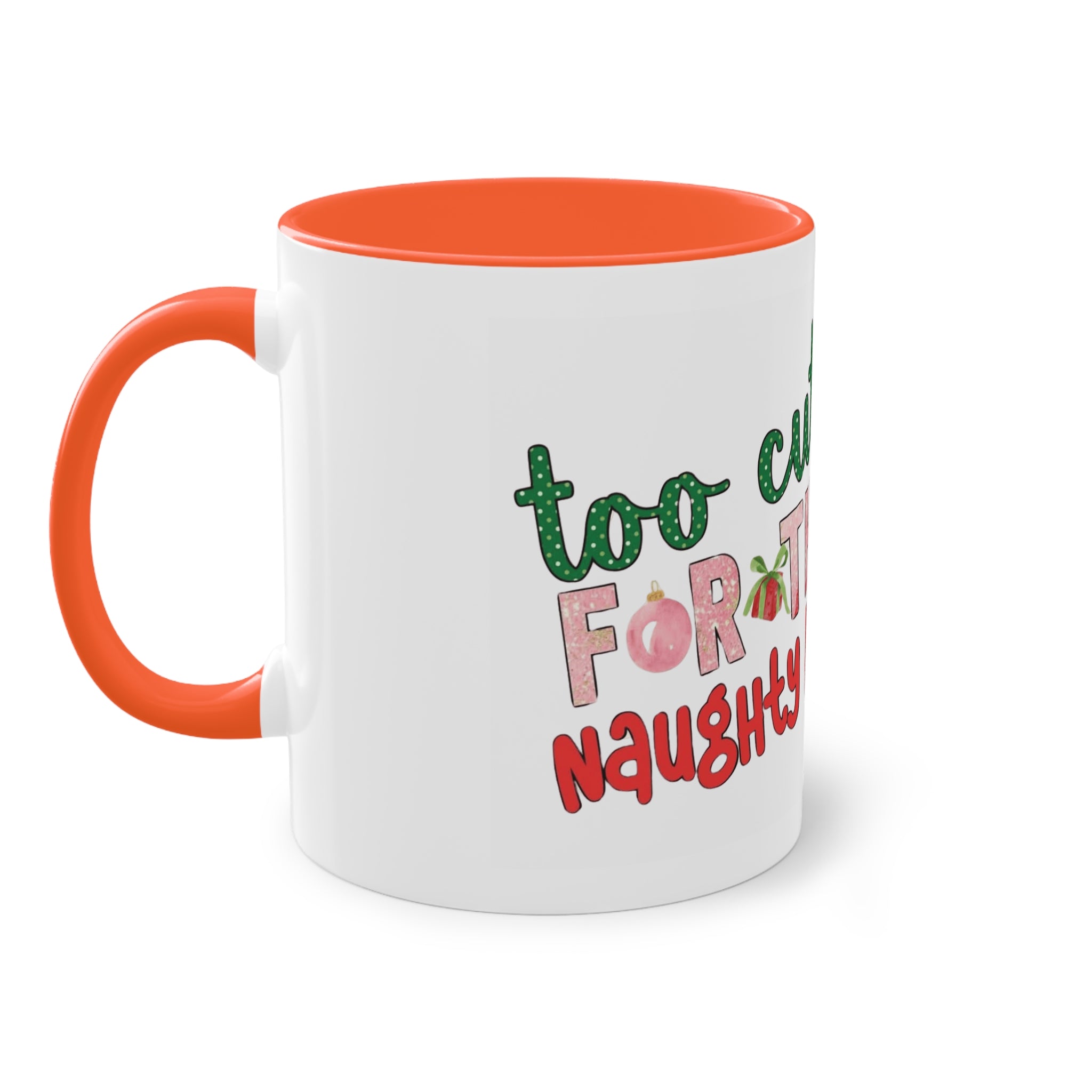 Cute Grinch Two-Tone Coffee Mug - Perfect for Holiday Cheer! Christmas Mugs Collection