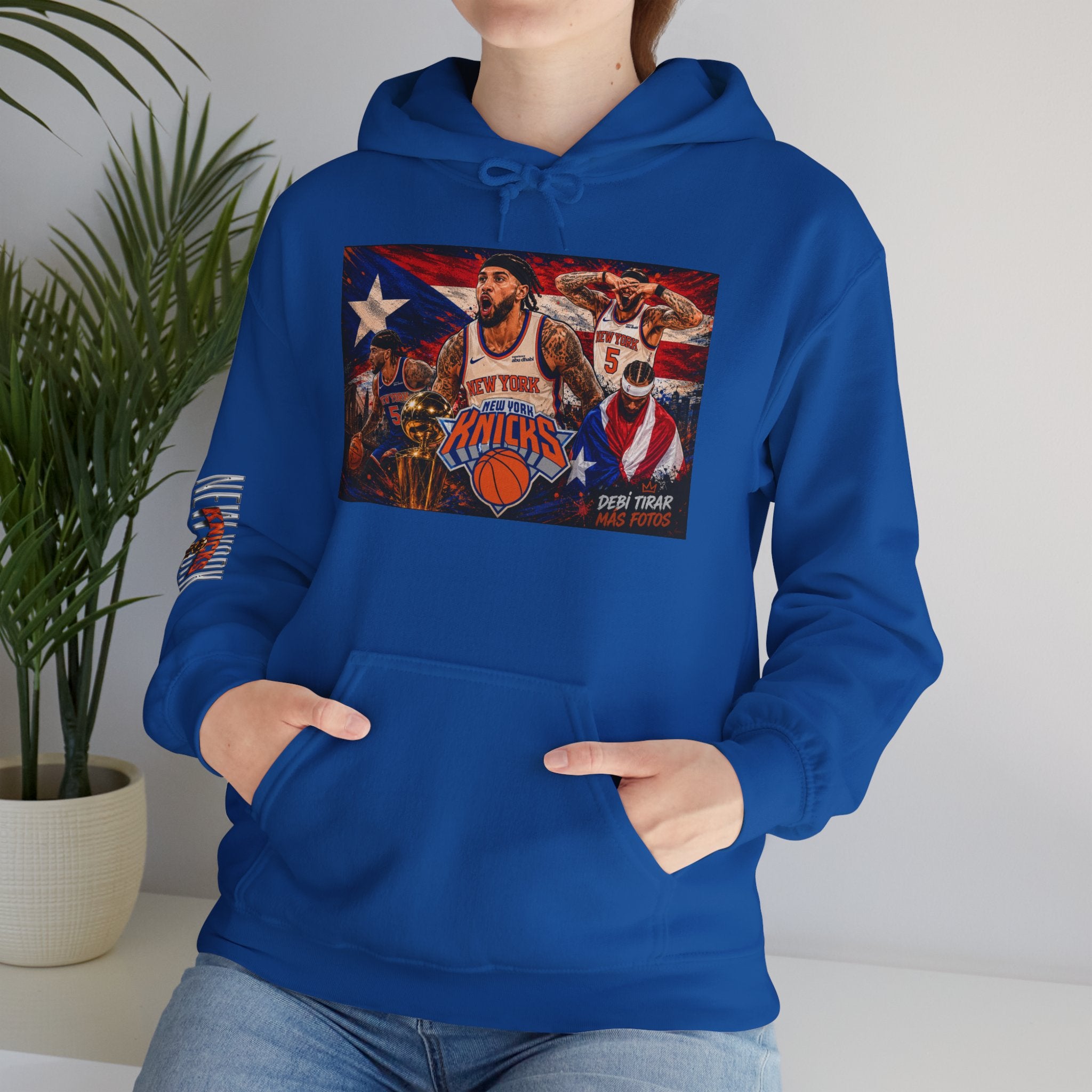 NY-K Retro Player Collage Hoodie — Basketball Fan Sweatshirt