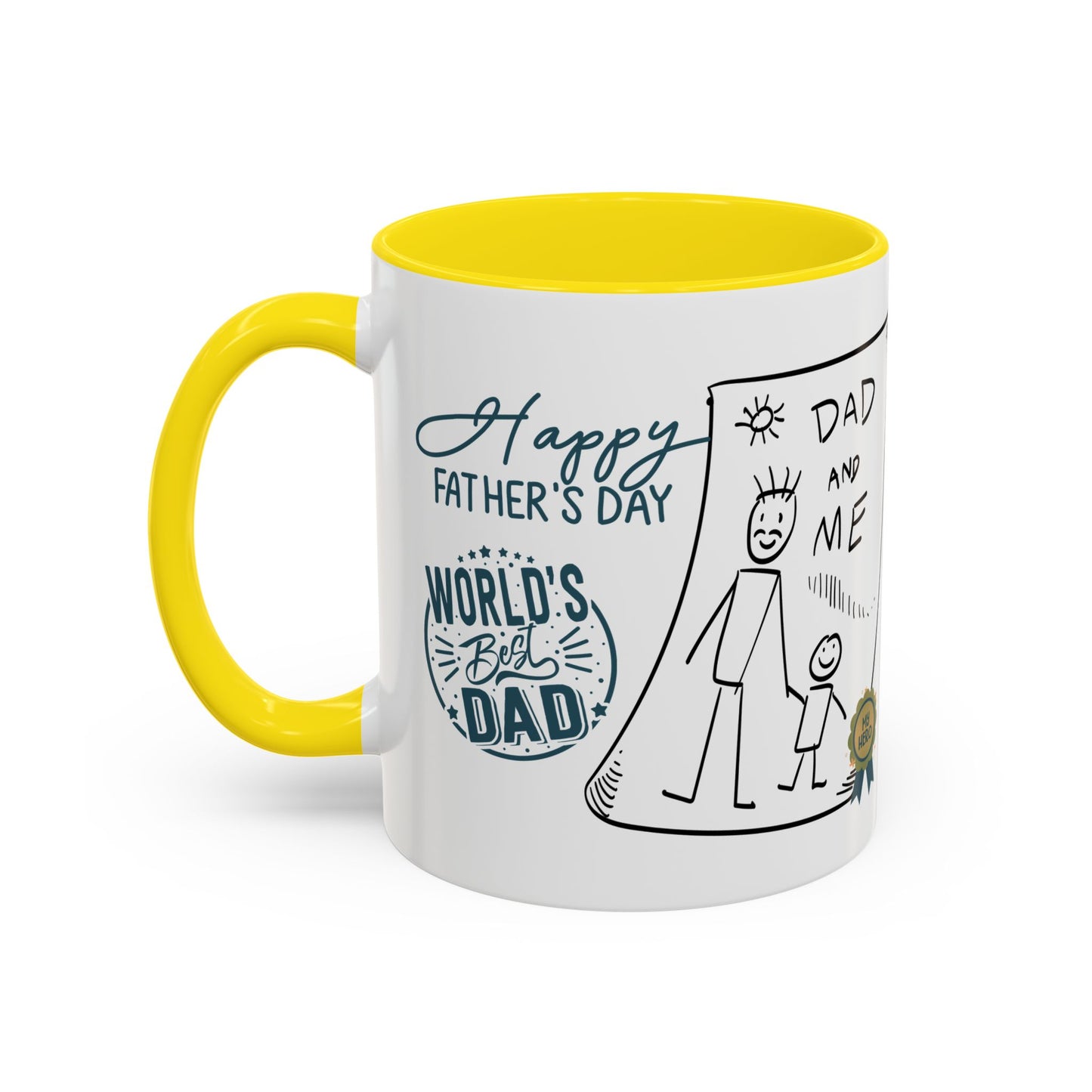 Best Dad Mug Masculine Design Mug Sentimental Fathers Gift Accent Coffee Mug (11, 15oz)