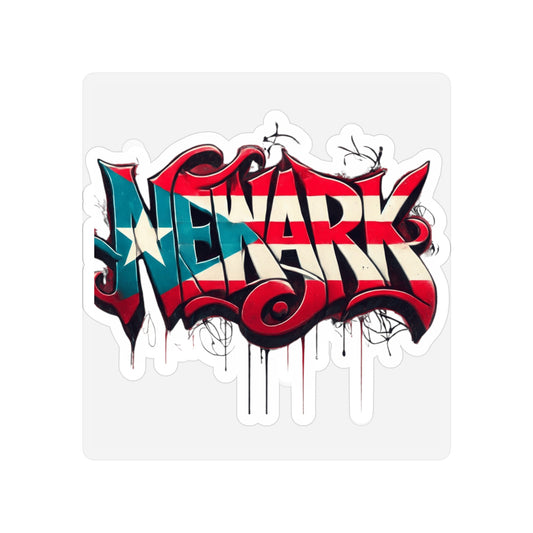 PR Proud from Here, Rooted Over There, Newark Graffiti Art, Customizable Decals for Cars, Laptops, and Water Bottles, Perfect for Street