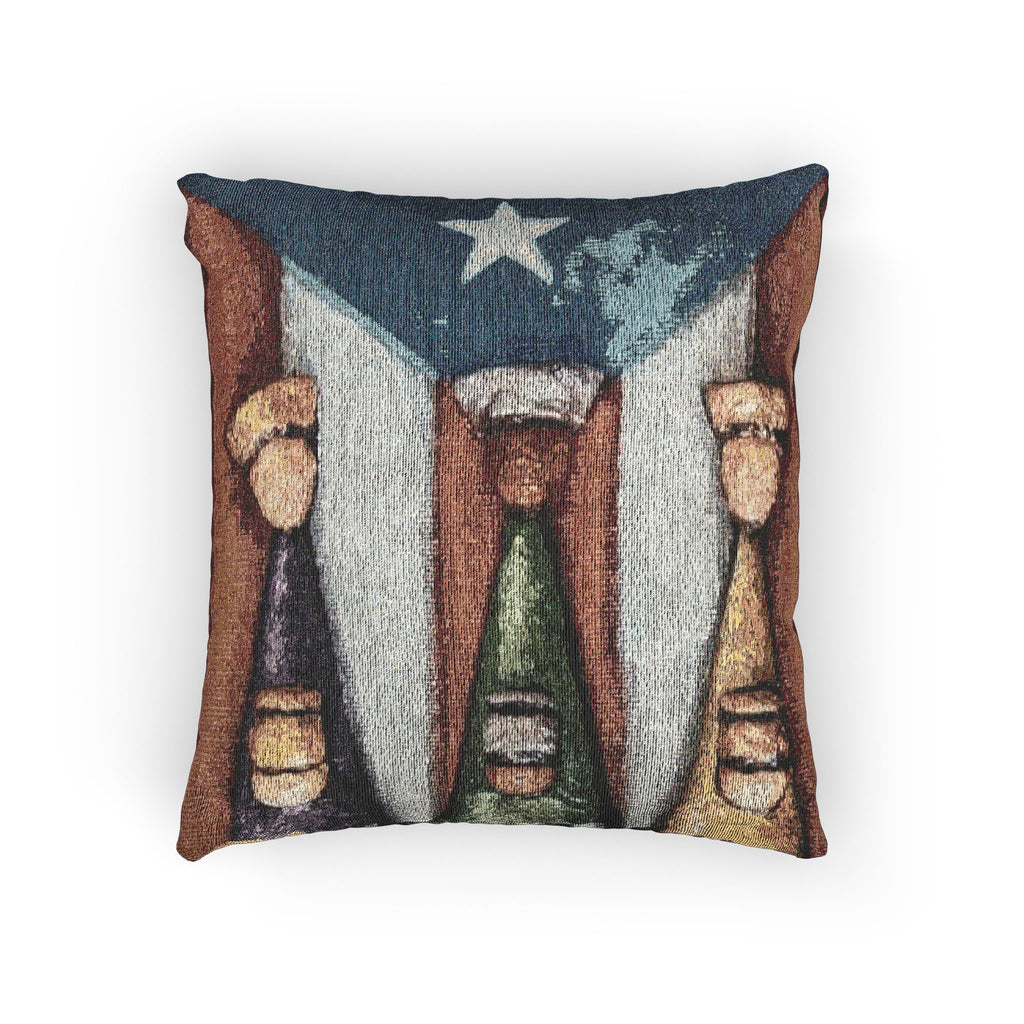 Los Trea Reyes Magos Puerto Rico Culture Pillow Woven Pillow