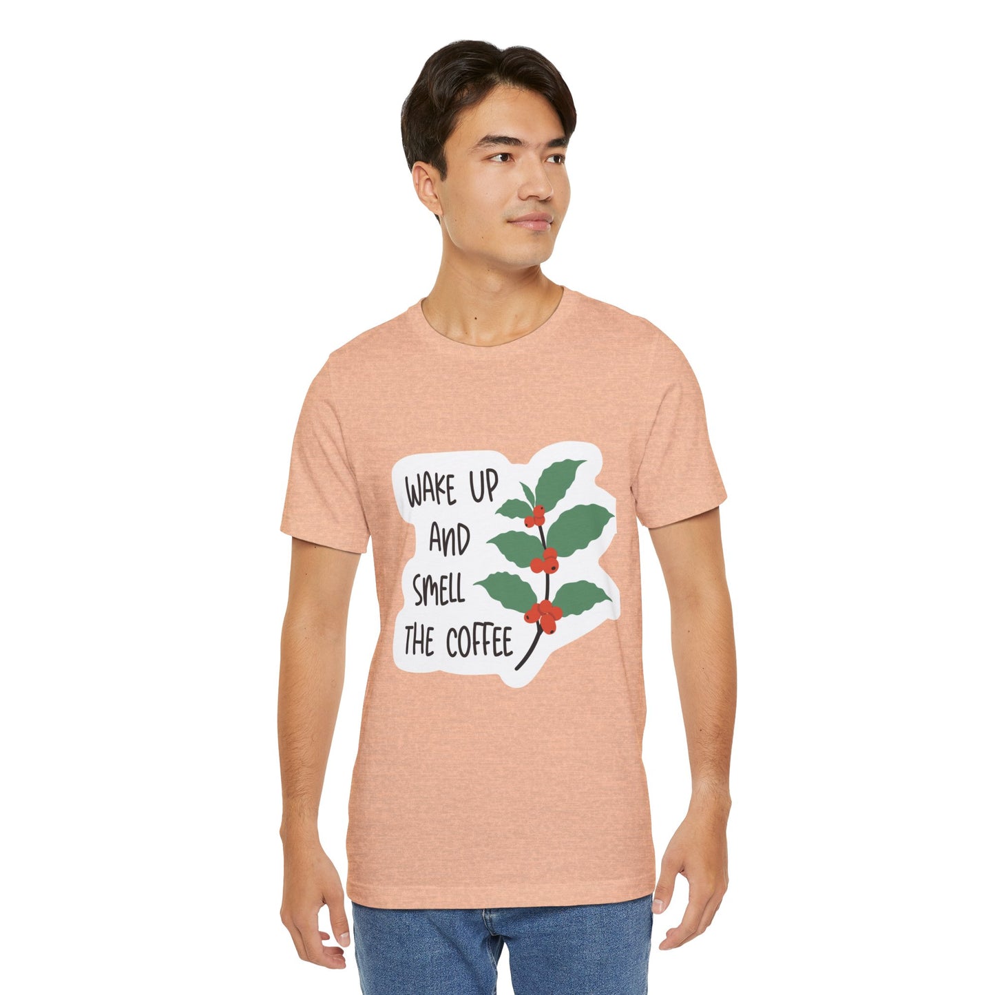Wake Up and Smell the Coffee Tee  Coffee Plant Graphic T-Shirt