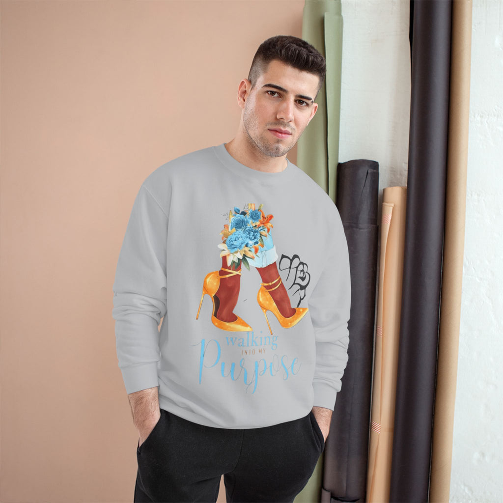 Walking with Purpose Sweatshirt  Floral Heels Inspirational Crewneck