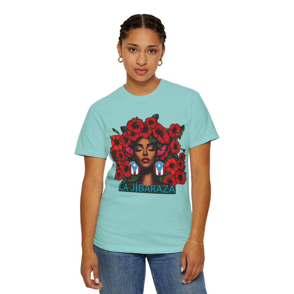 Puerto Rico Navidades T-Shirt — "La Jíbaraza" Floral Puerto Rican Pride Tee