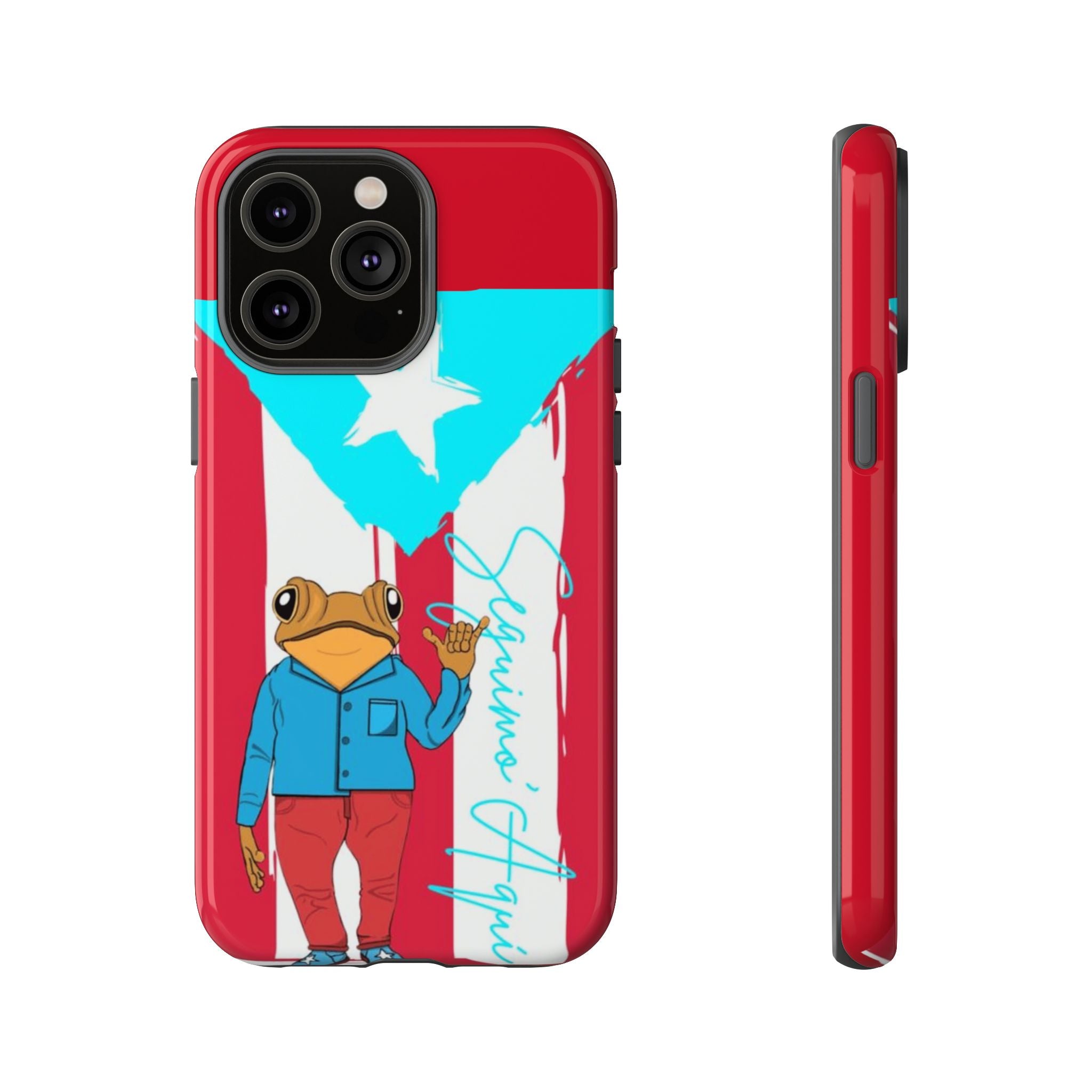 Puerto Rican Flag Frog Design ("Señorita Hops")Phone Case Isla del Encanto Phone Case – Puerto Rican Style