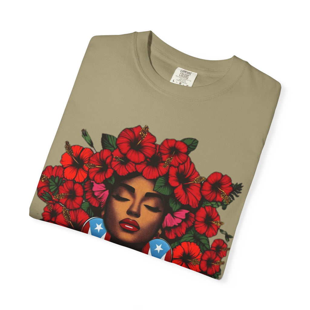Puerto Rico Navidades T-Shirt — "La Jíbaraza" Floral Puerto Rican Pride Tee