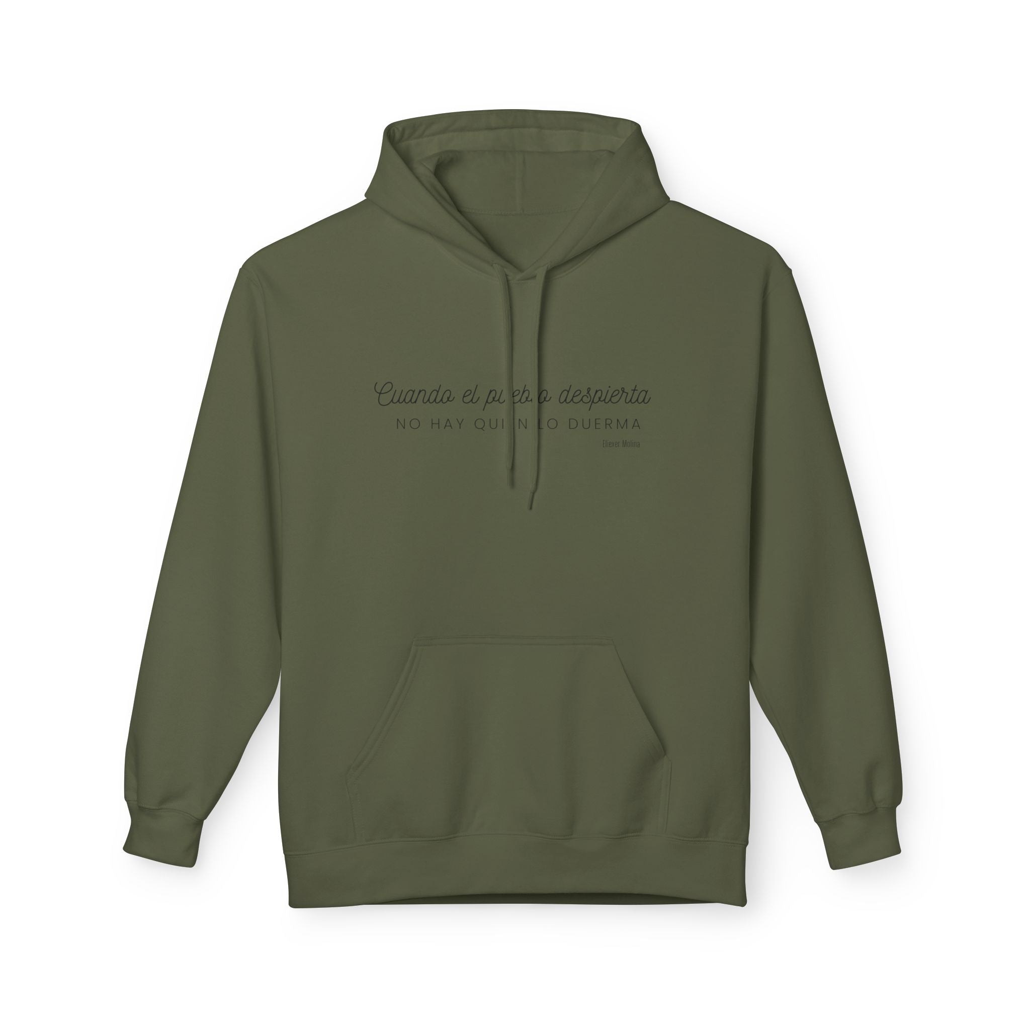 White Hoodie - "Caminas a pa'la desporta" Minimal Script Pullover