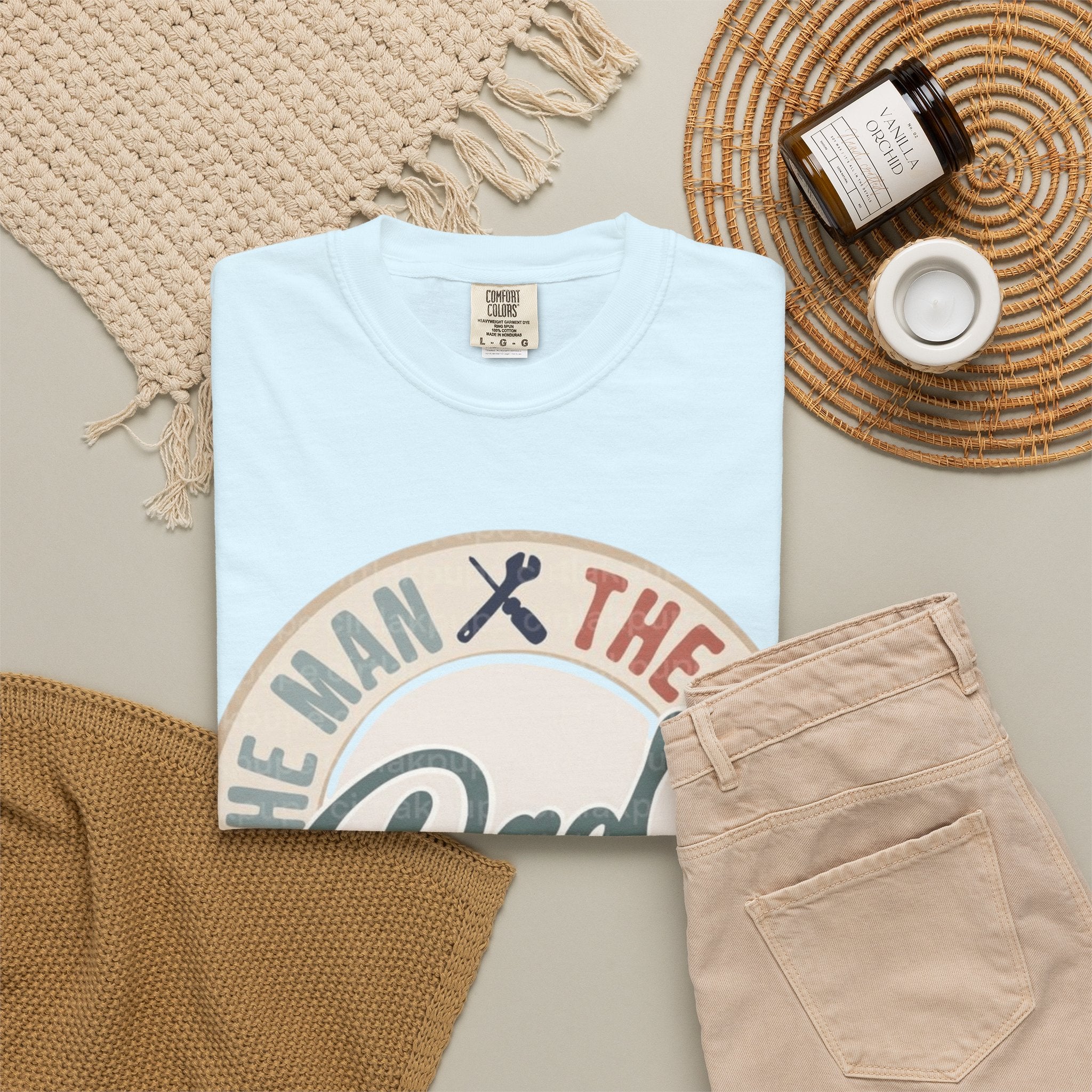 Dad Retro Badge T-Shirt — “Dad: The Man, The Myth, The Legend” Father’s Day Tee