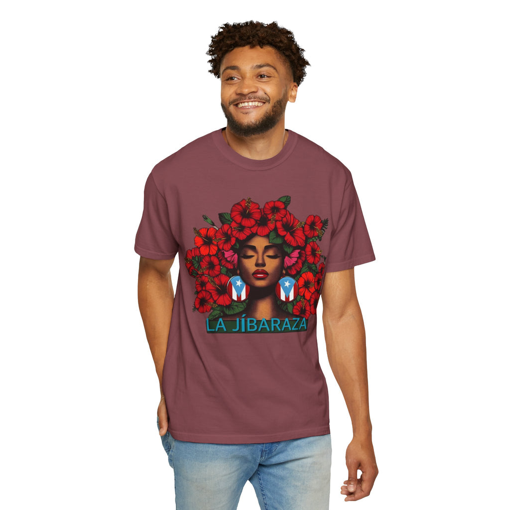 Puerto Rico Navidades T-Shirt — "La Jíbaraza" Floral Puerto Rican Pride Tee
