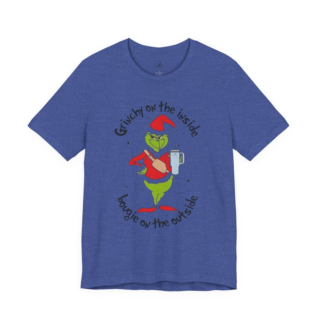 Grinch-Inspired Holiday Tee: 'Grinchy on the Inside, Boogie on the Outside'