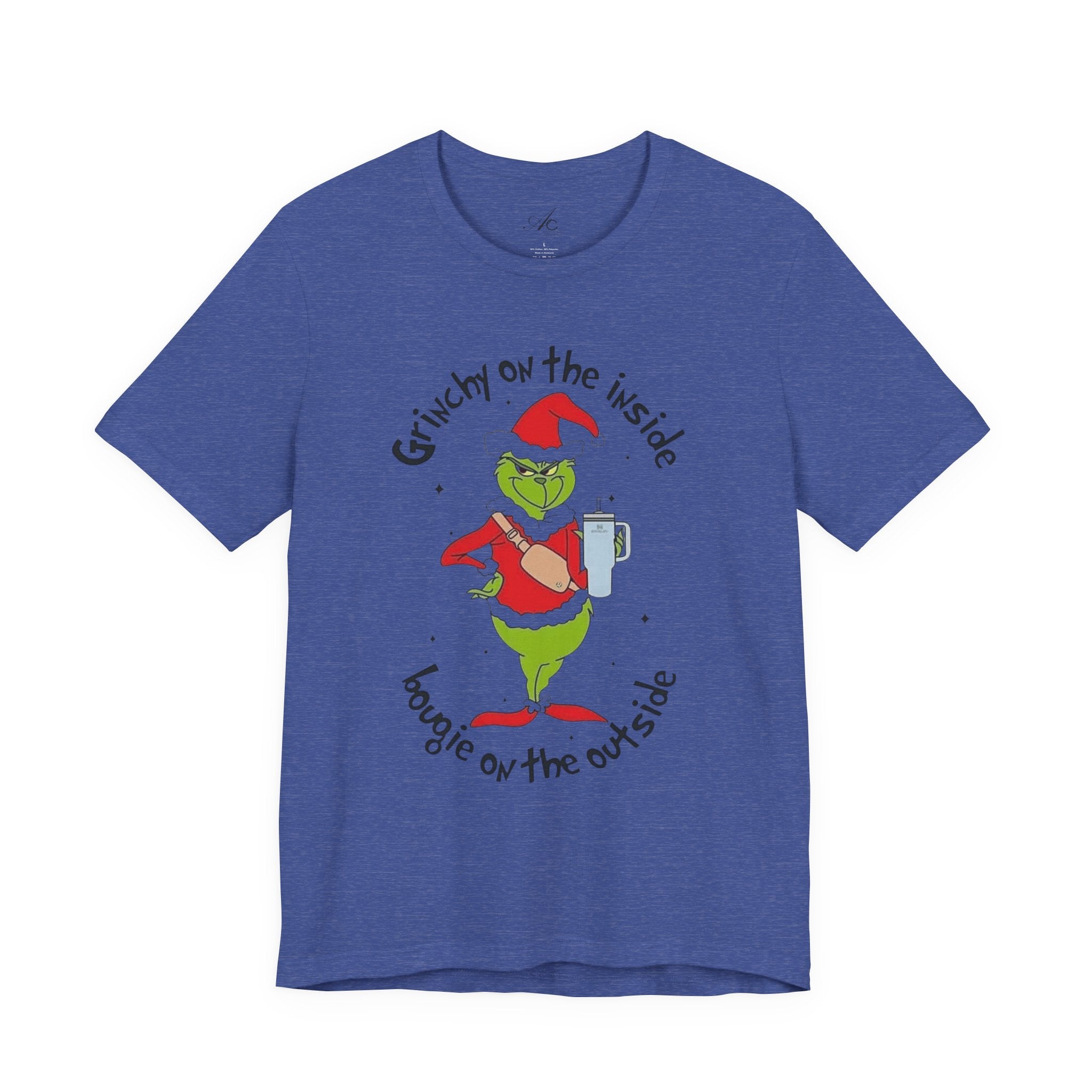 Grinch-Inspired Holiday Tee: 'Grinchy on the Inside, Boogie on the Outside'