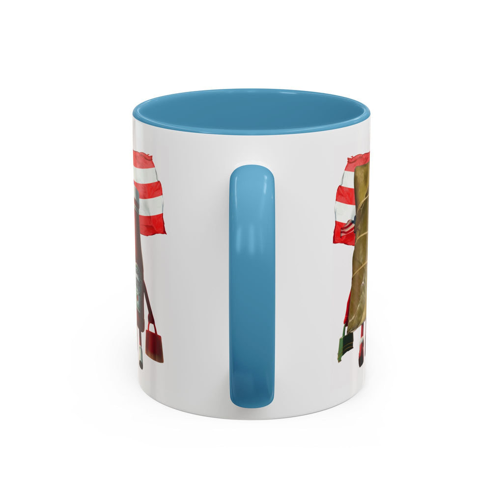 Puerto Rican Flag Ketchup & Pasteles Coffee Mug — Funny Food Friends Accent Mug (11/15oz)