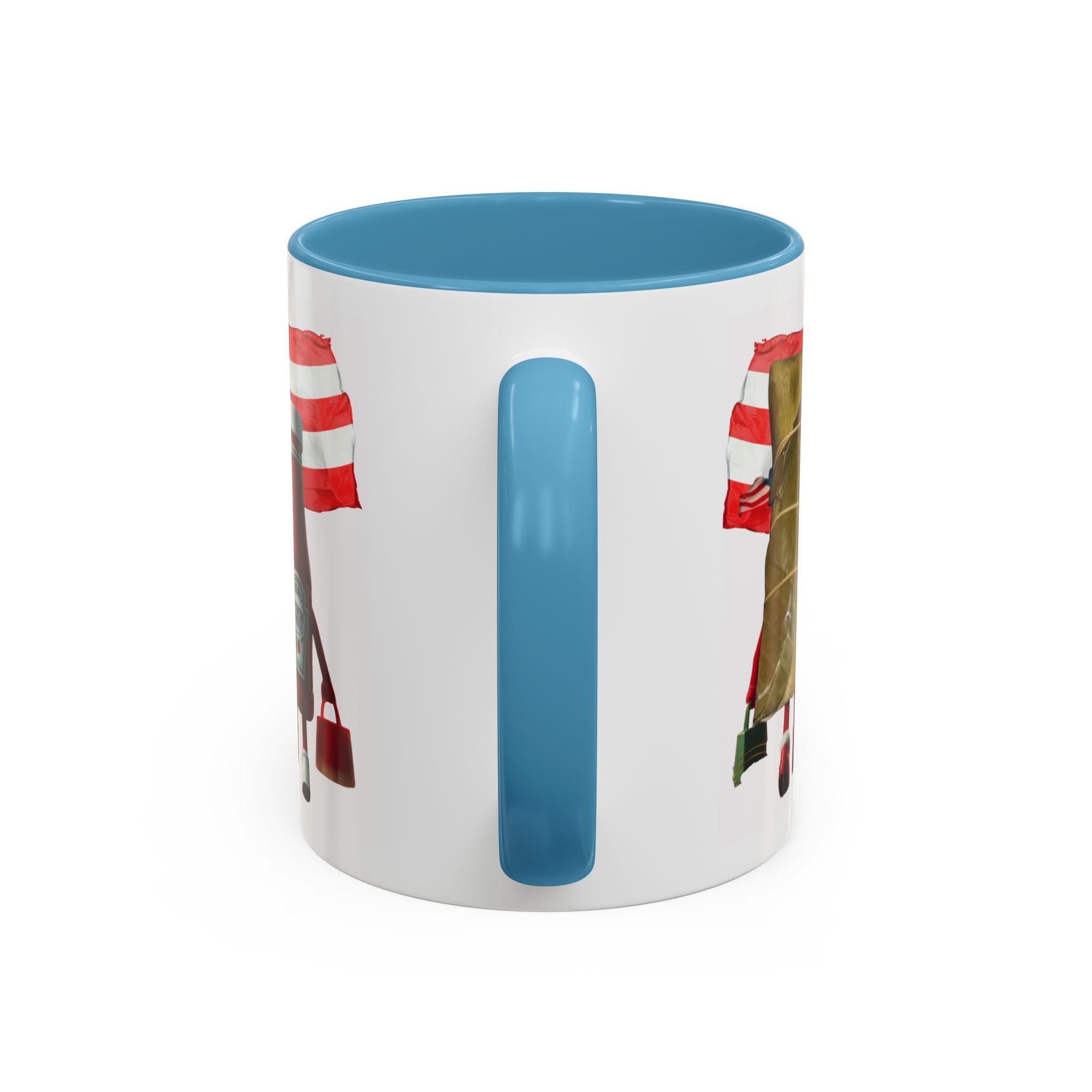 Puerto Rican Flag Ketchup & Pasteles Coffee Mug — Funny Food Friends Accent Mug (11/15oz)