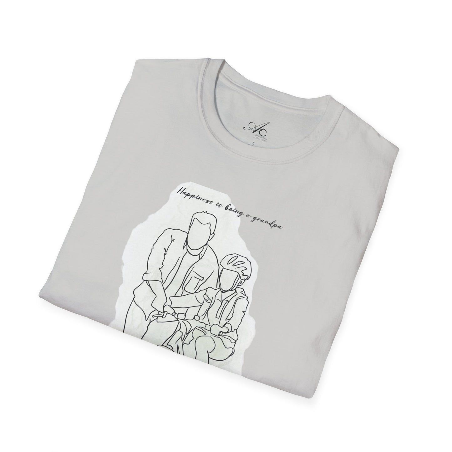Happiness in Simplicity T-Shirt, Unisex Softstyle Tee, Casual Wear, Gift for Cyclists, Inspirational Quote Shirt, Summer Fashion