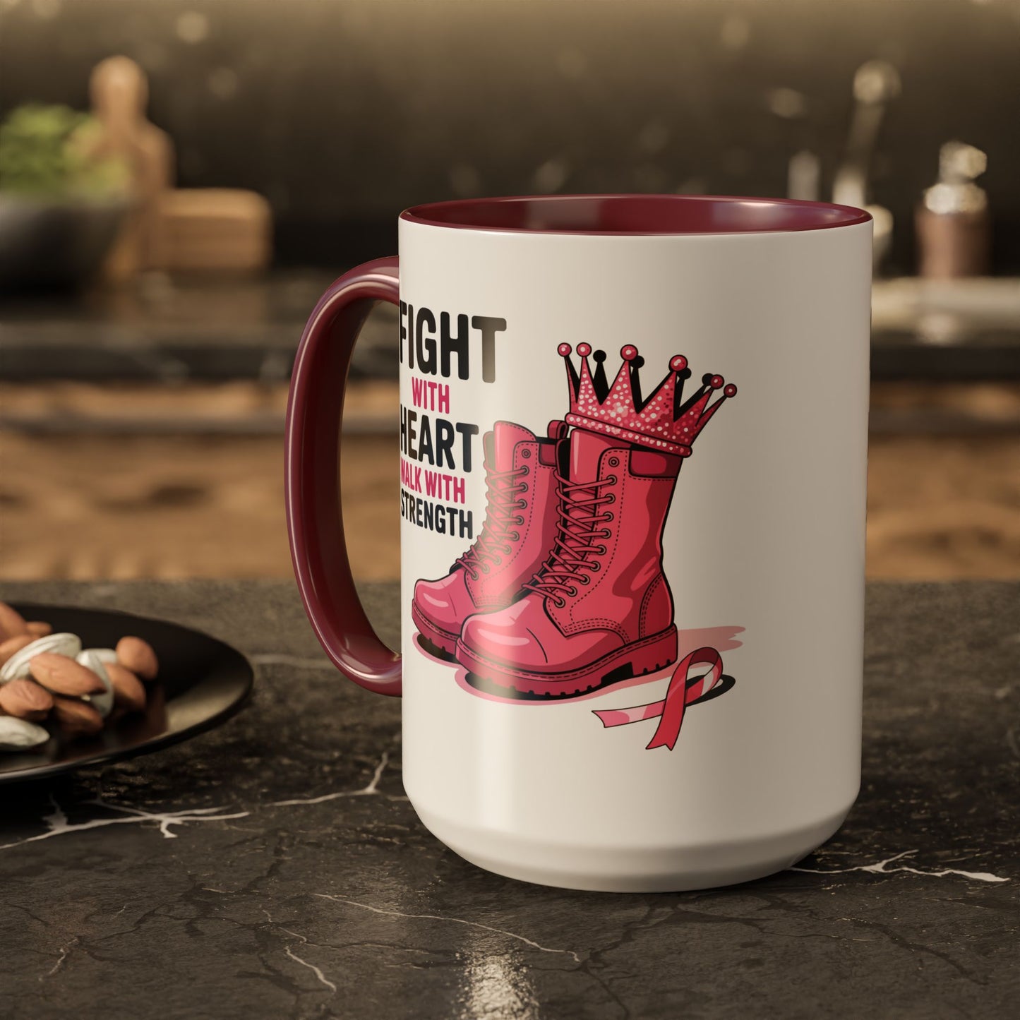 You Beat It! Cancer Survivor Mug | Motivational Gift for Her or Him | Warrior Mug