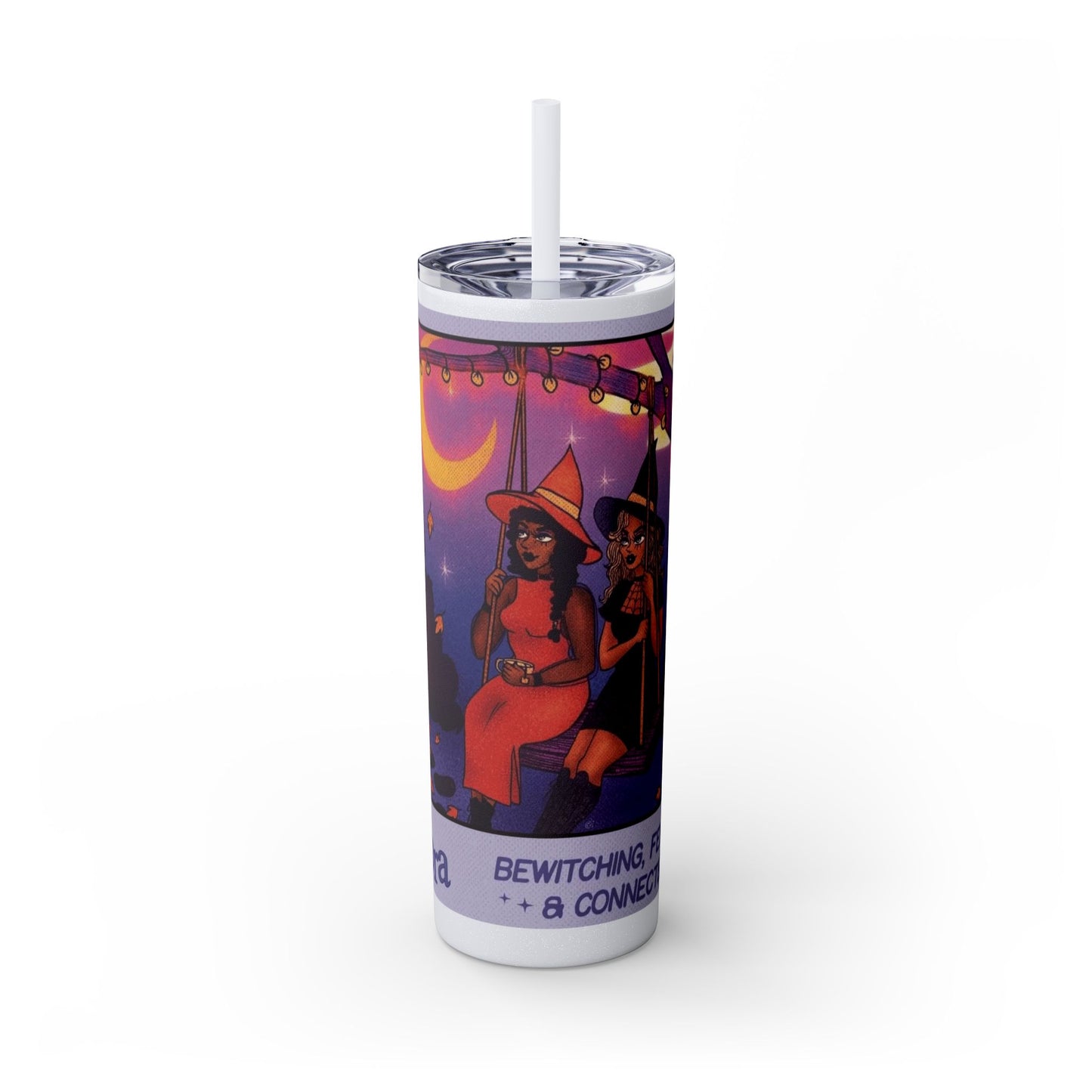 🎁 Spooky season gifts Enchanting Libra Skinny Tumbler with Straw | 20oz | Perfect for Halloween, Witchy Vibes, Astrology Lovers, Gift Idea, Custom Beverage Holder