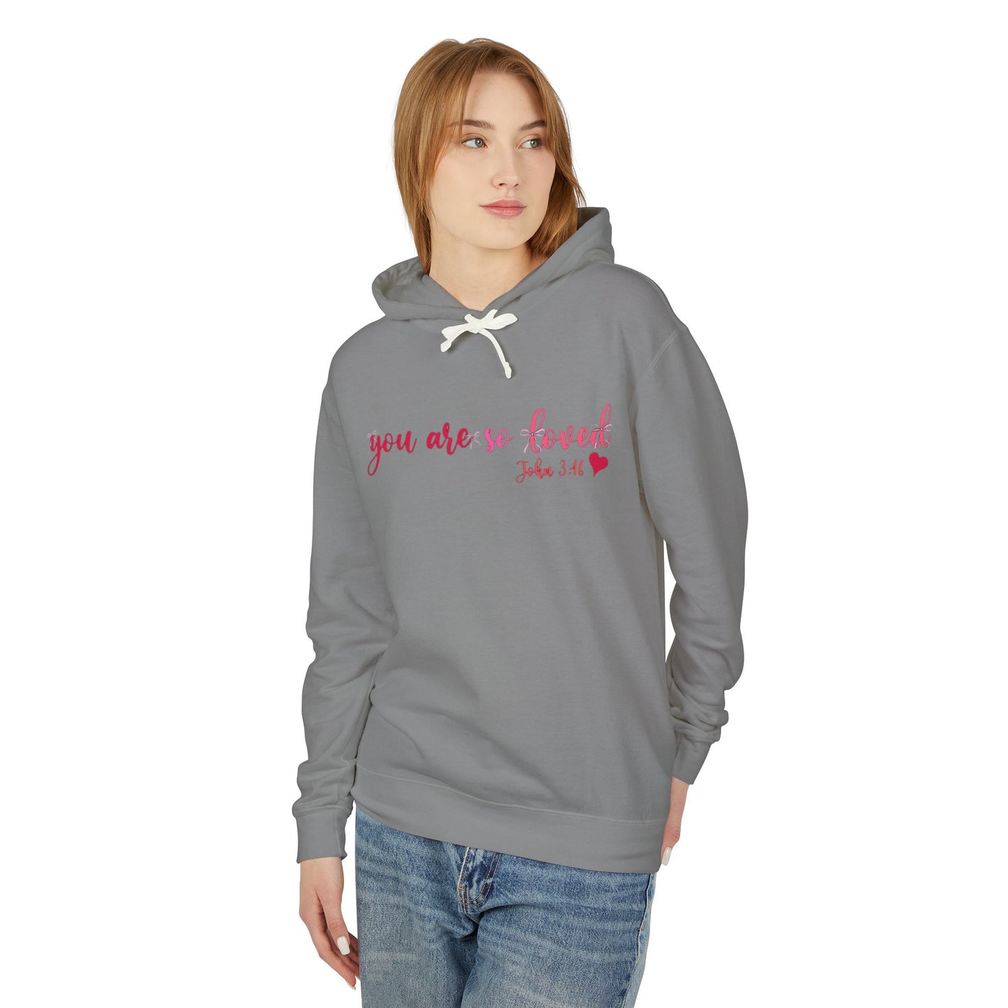 Mama Hoodie "You Are So Loved" — Christian Mama Lightweight Hooded Sweatshirt