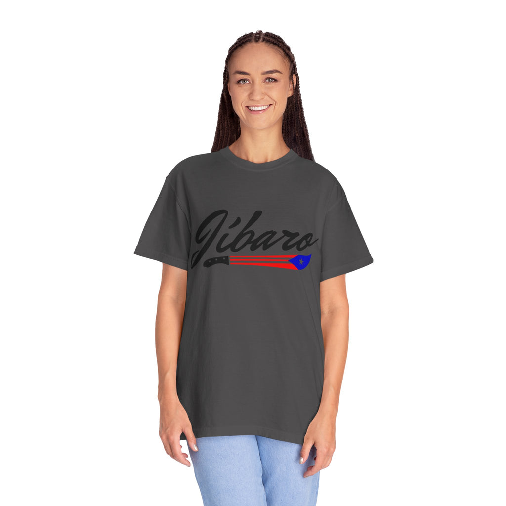 T-Shirt  "Jíbaro" Puerto Rican Heritage Tee (Back Machete  Sombrero de Paja Design) Puerto Rico’s Navidades