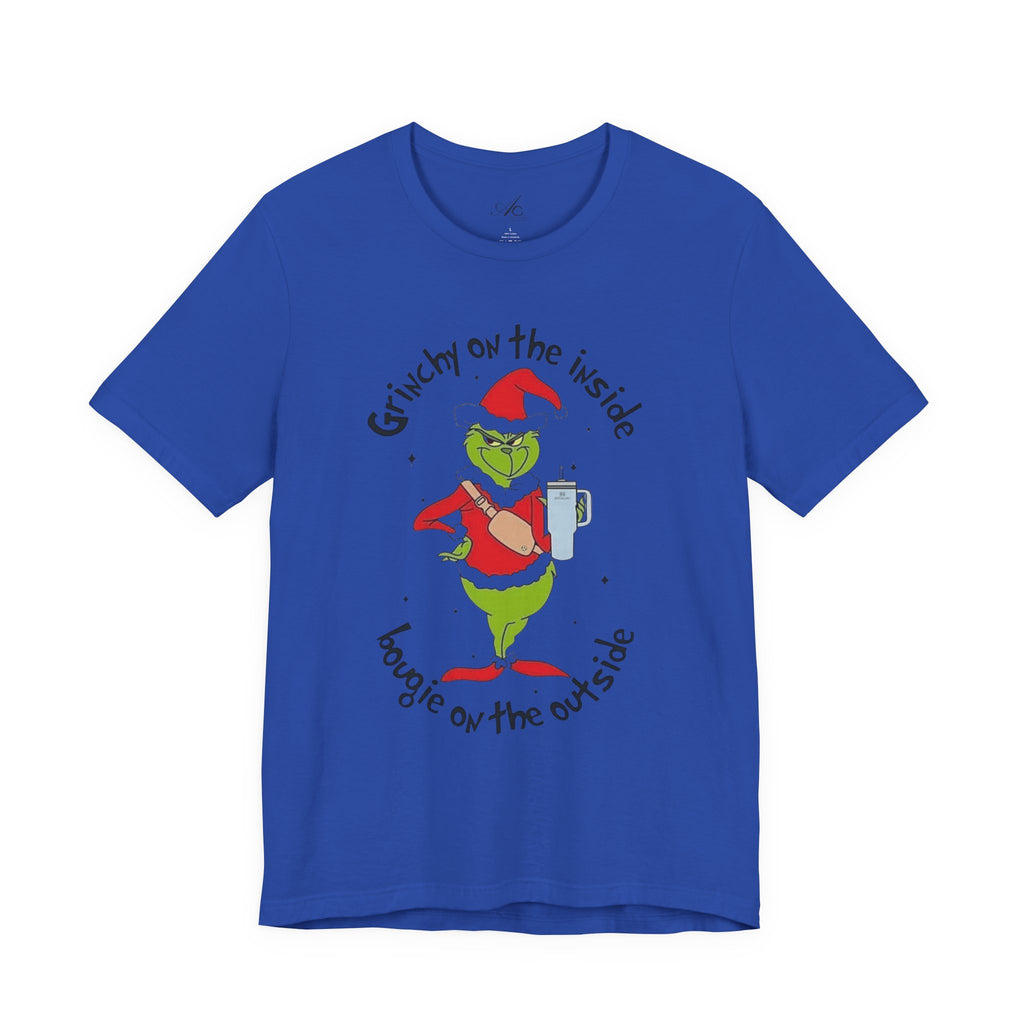 Grinch-Inspired Holiday Tee: 'Grinchy on the Inside, Boogie on the Outside'