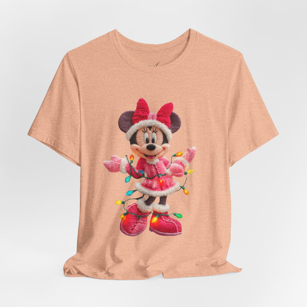Minnie Mouse Holiday Lights T-Shirt Festive Holiday Designs
