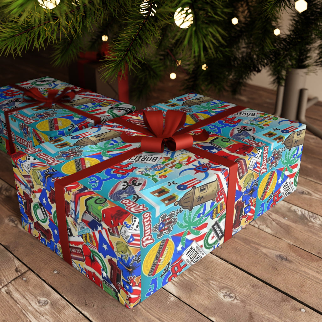 Puerto Rico Wrapping Paper – Cultural Gift Wrap | Boricua Heritage Design | Holiday & Celebration Gift Packaging