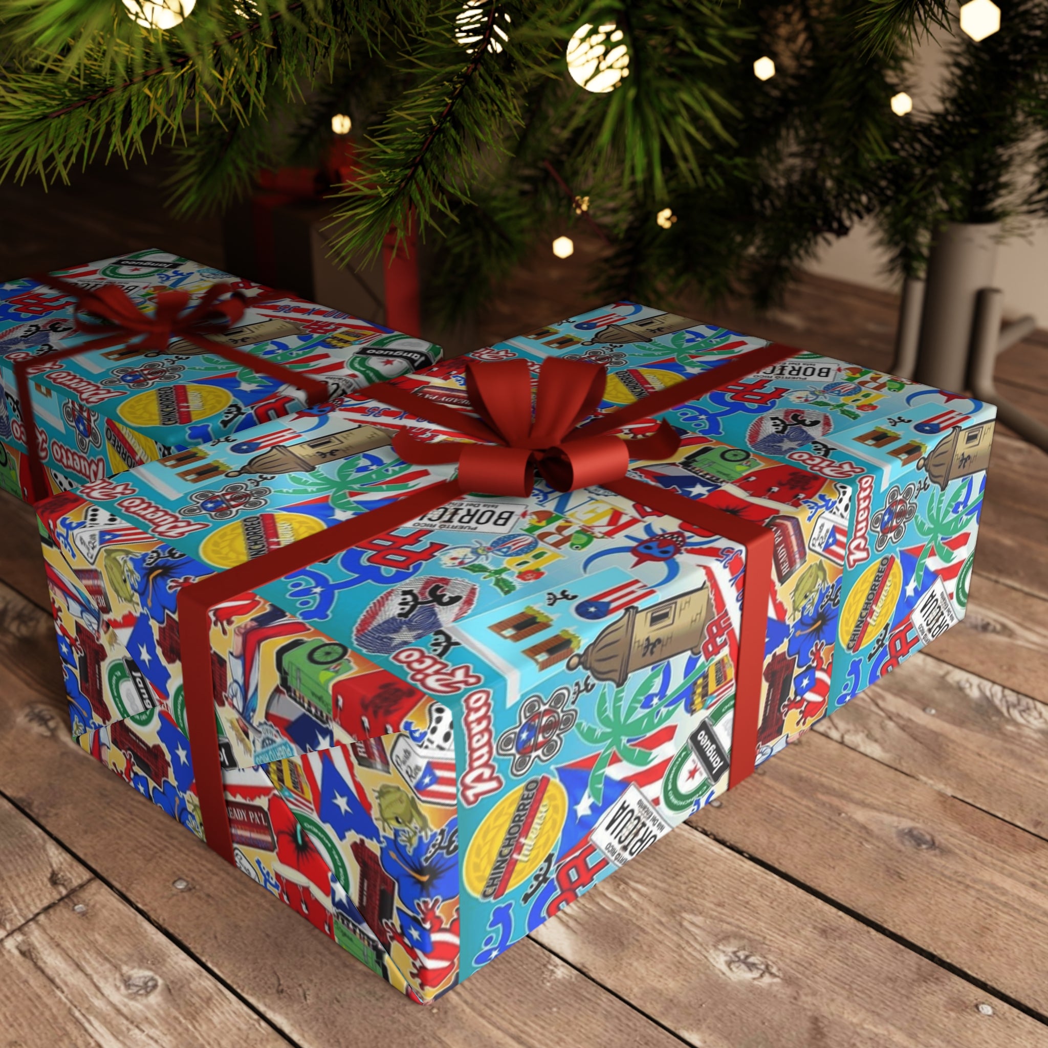 Puerto Rico Wrapping Paper – Cultural Gift Wrap | Boricua Heritage Design | Holiday & Celebration Gift Packaging