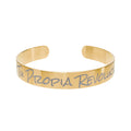 Engraved Cuff Bracelet — Personalized Spanish Script "Se Tu Propia Revolución"