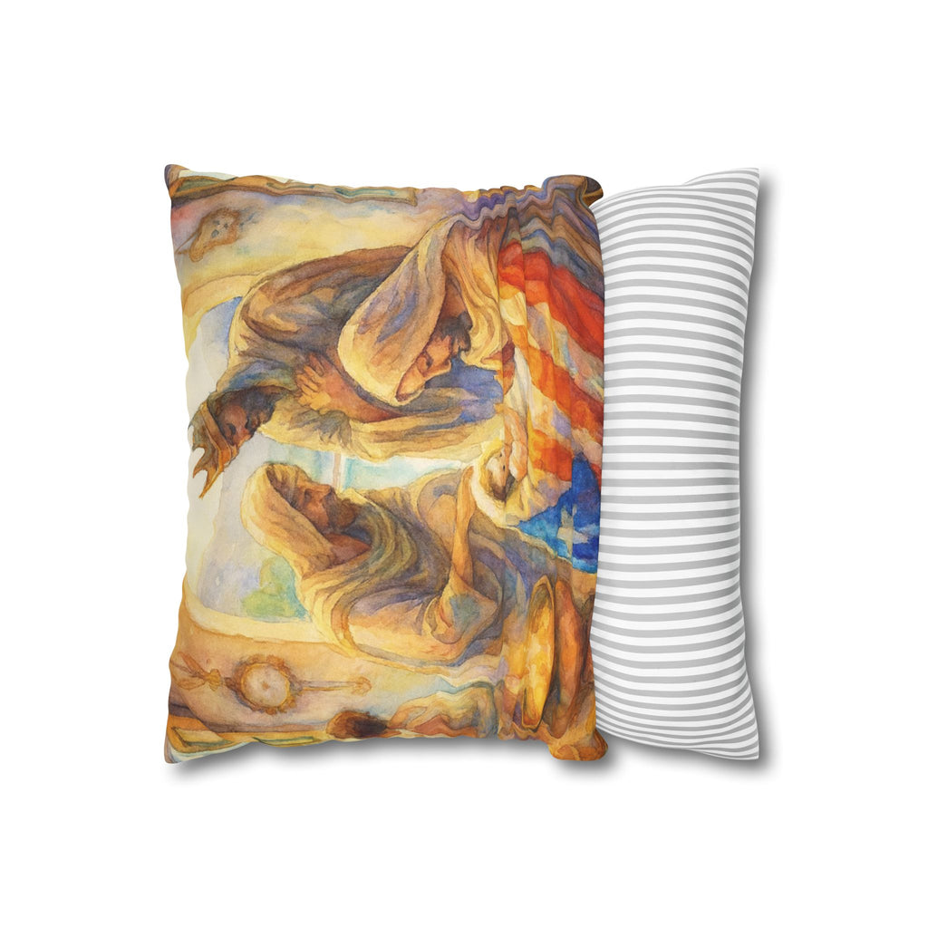 The Tree Kings with  Baby Jesus Decorative Pillow los Tres Reyes Magos Puerto Rico Culture Pillow