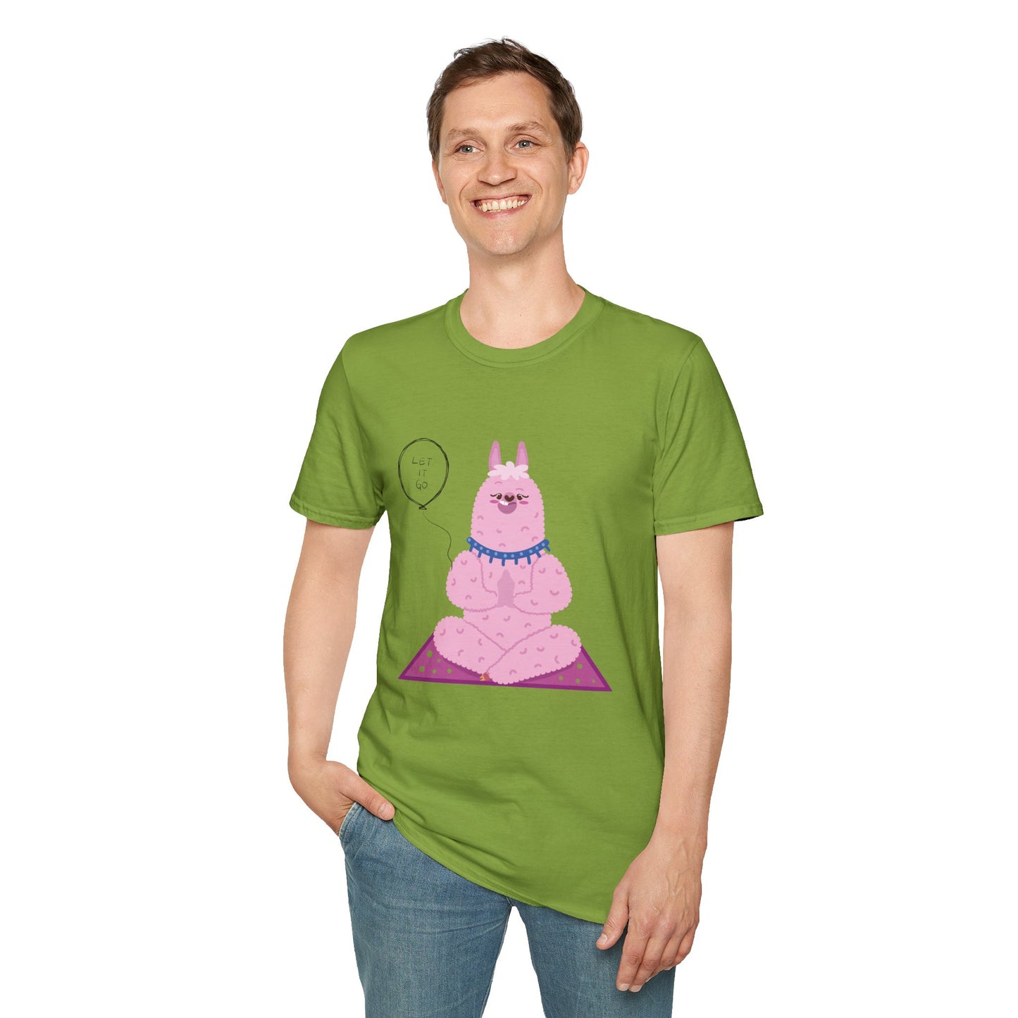 ✨ Let your outfit reflect your inner peace. Meditating Bunny T-Shirt, Softstyle Tee for Relaxation, Chill Vibes Apparel, Perfect Gift for Yoga Lovers, Cute Animal Graphic Tee