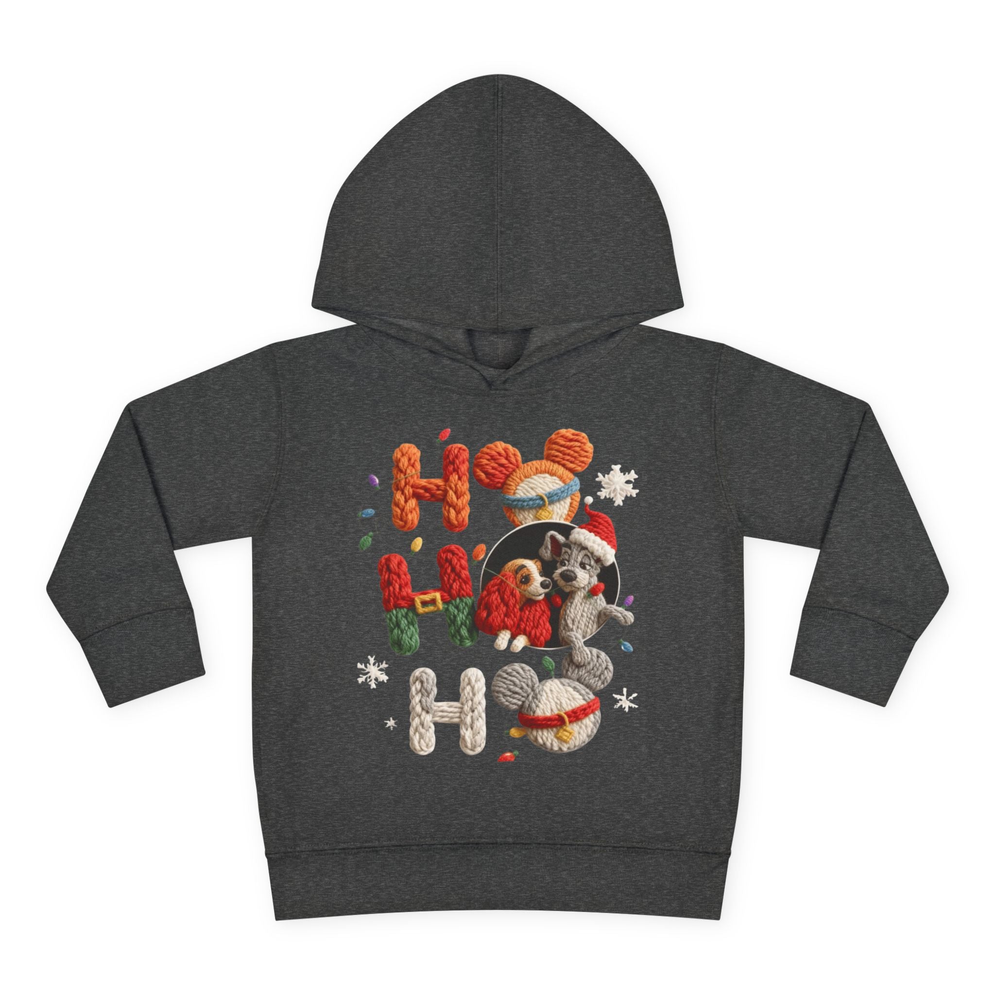 Toddler Hoodie "Ho Ho Ho" Festive Raccoon Christmas Pullover