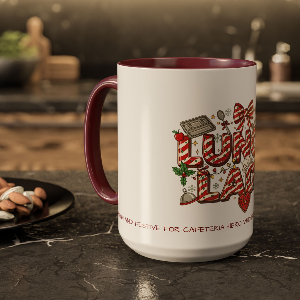 Lunch Lady Mug "Cafeteria Hero Who Feeds the Whole School With Love" | 11oz/15oz Gift  School Staff Christmas Mug Collection