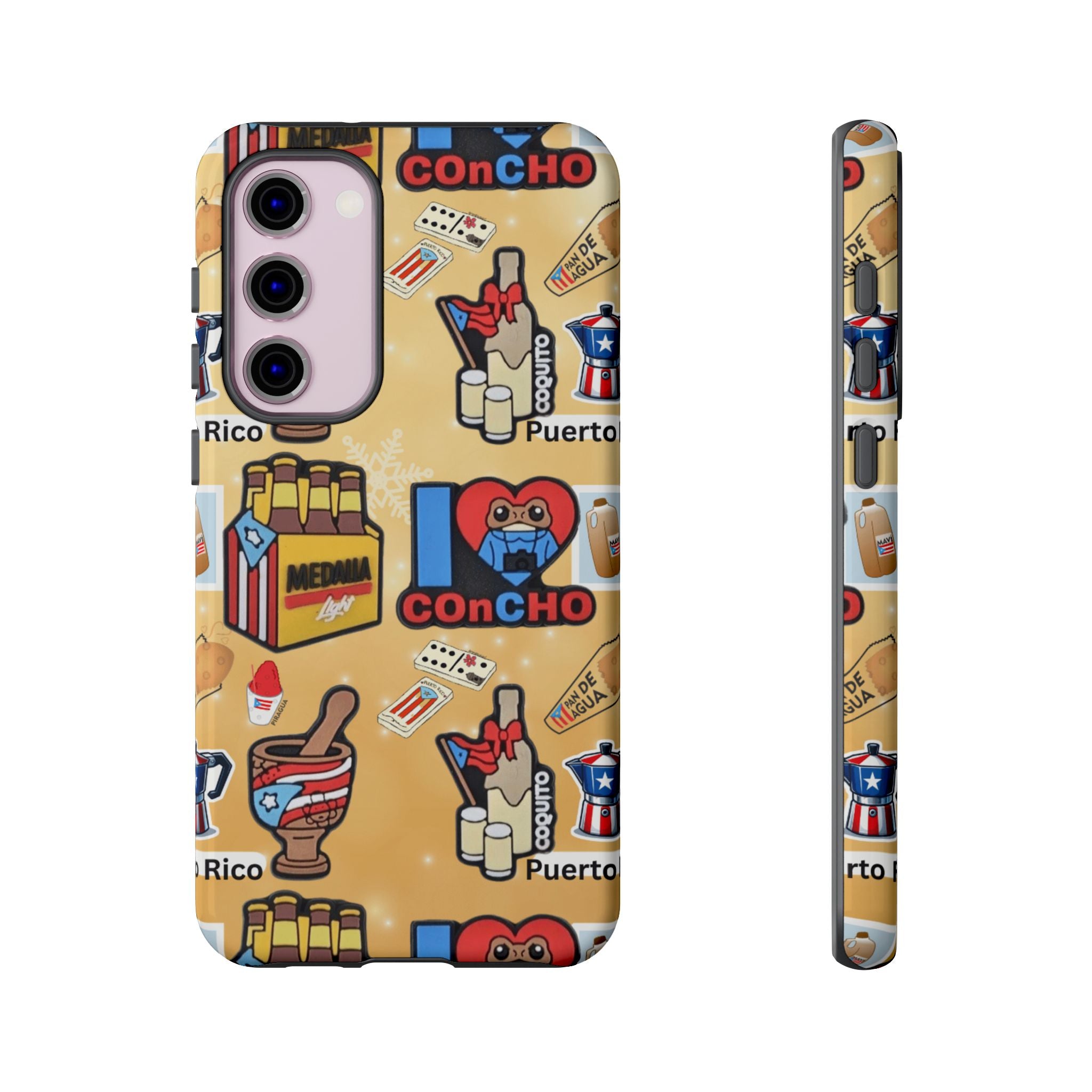 Puerto Rico Sticker Collage Tough Case  ‘I  Concho’ Pattern Phone Case