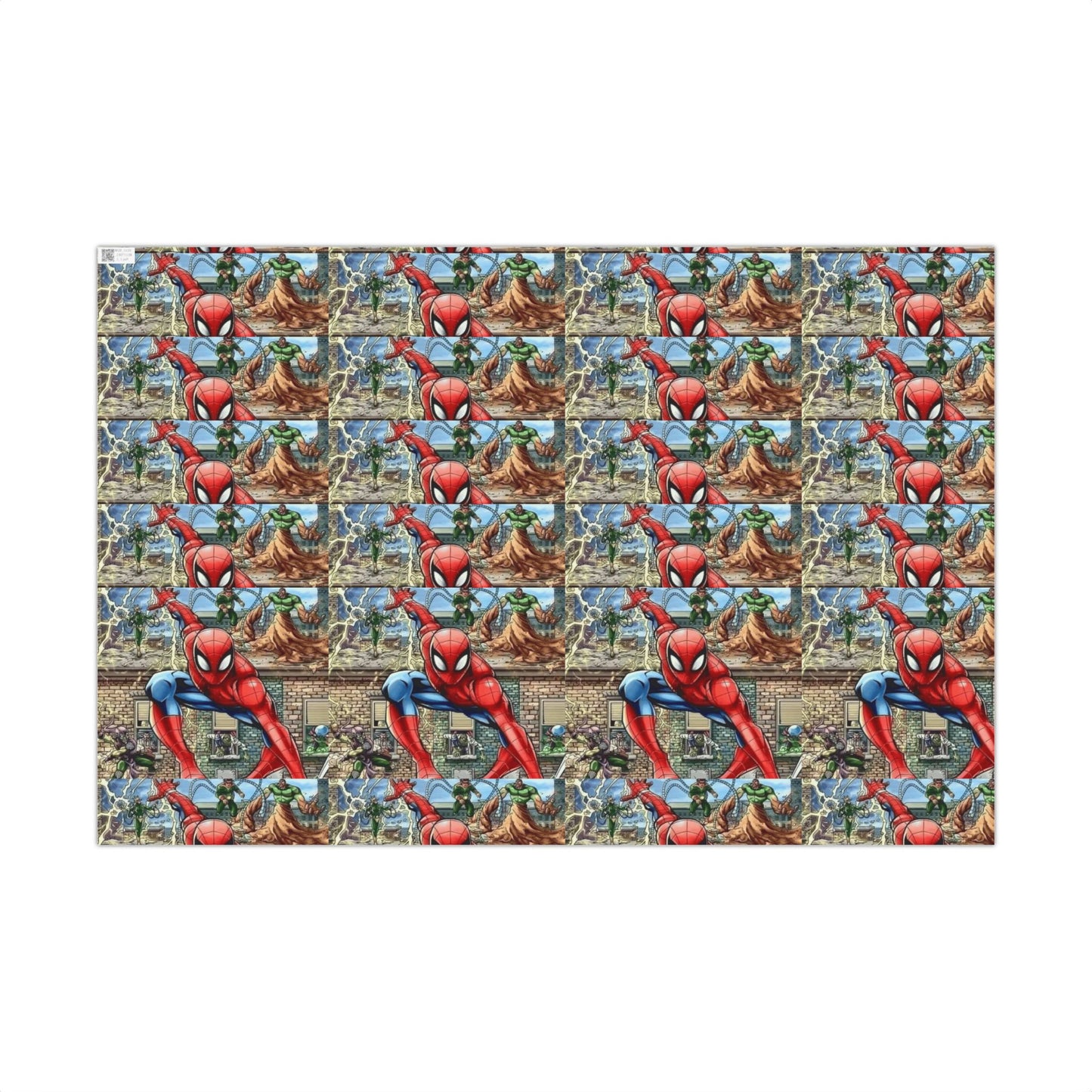 Superhero Pattern Gift Wrap Paper Super Heroe Comic Panel Design