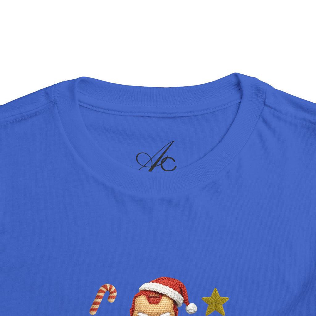 Toddler Tee  Cute Stacked Superhero Christmas Pile christmas kids collection