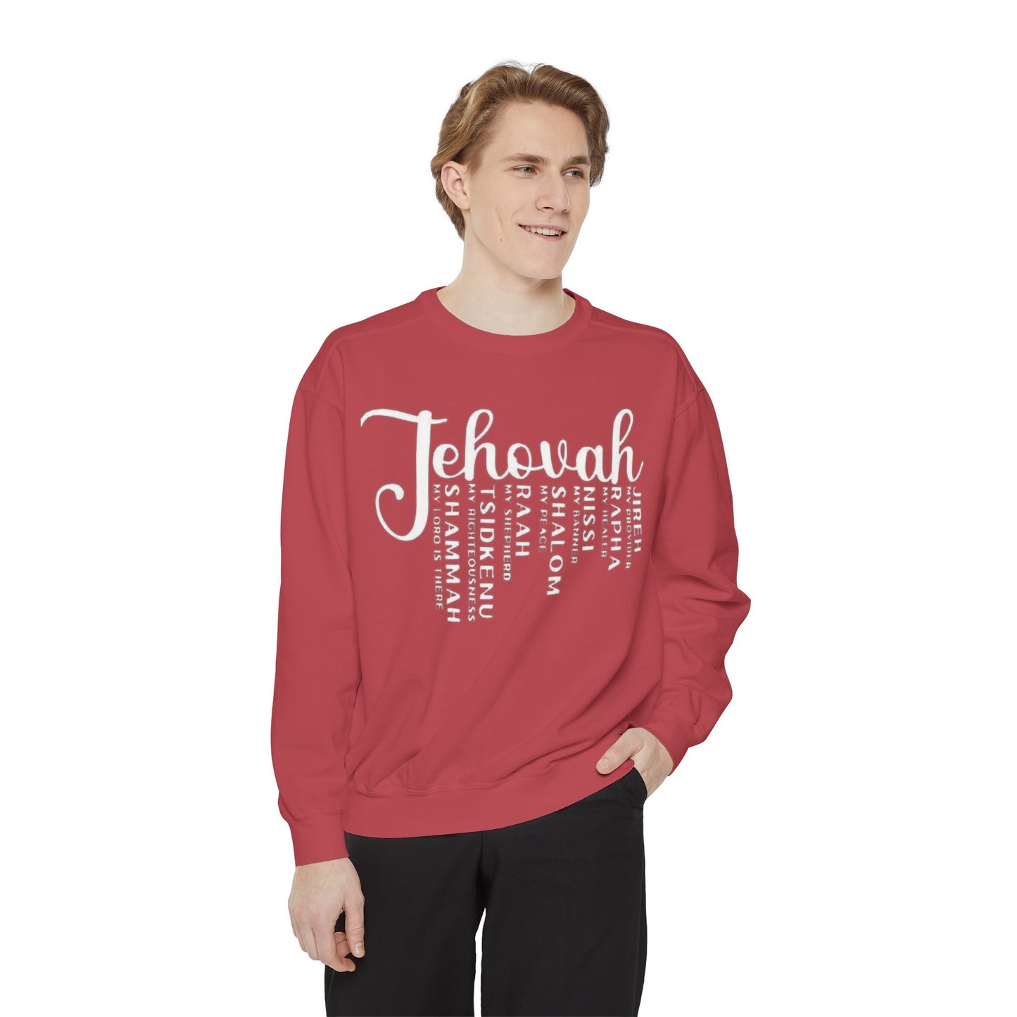 Jehovah Names Sweatshirt  Christian Faith Scriptural Names Pullover