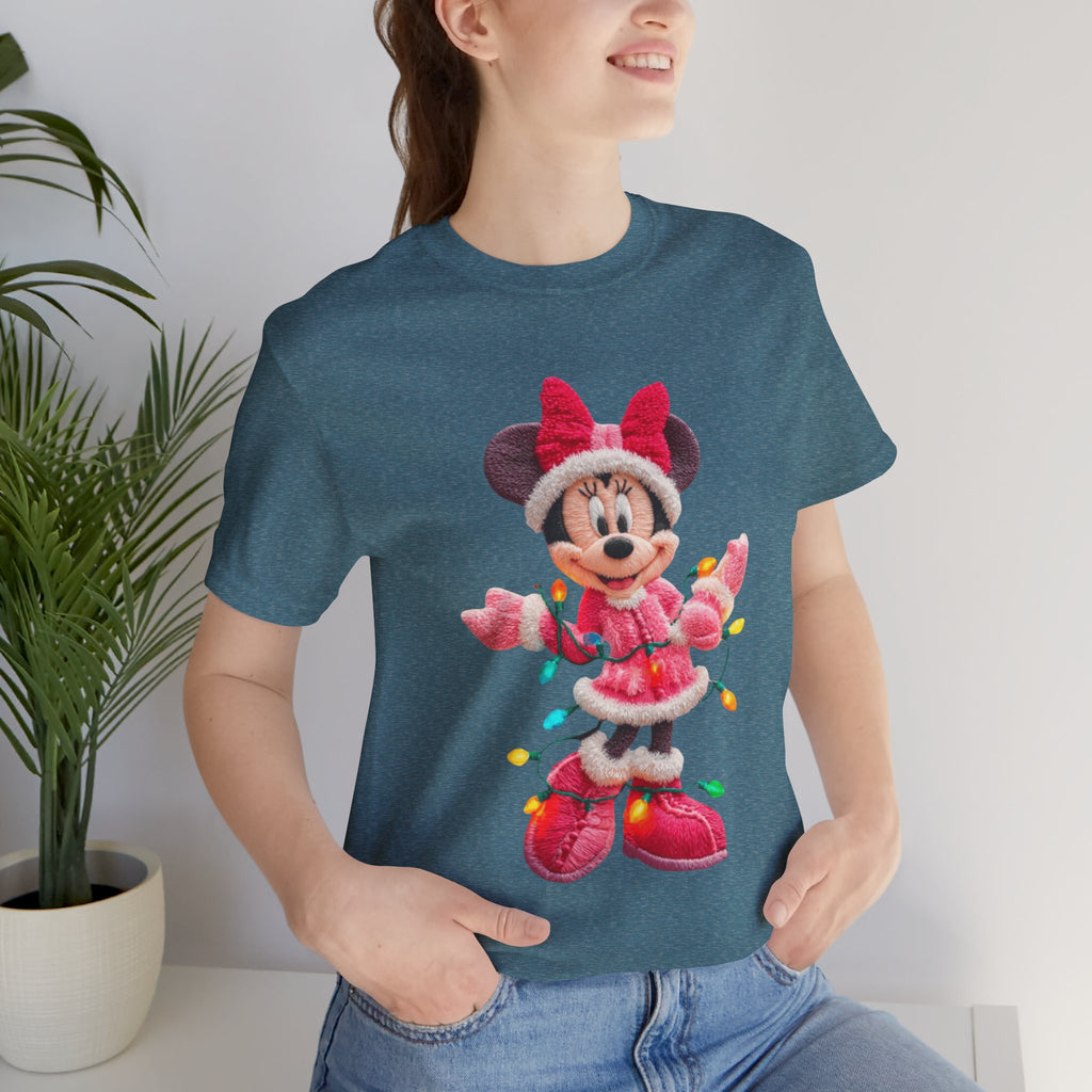 Minnie Mouse Holiday Lights T-Shirt Festive Holiday Designs