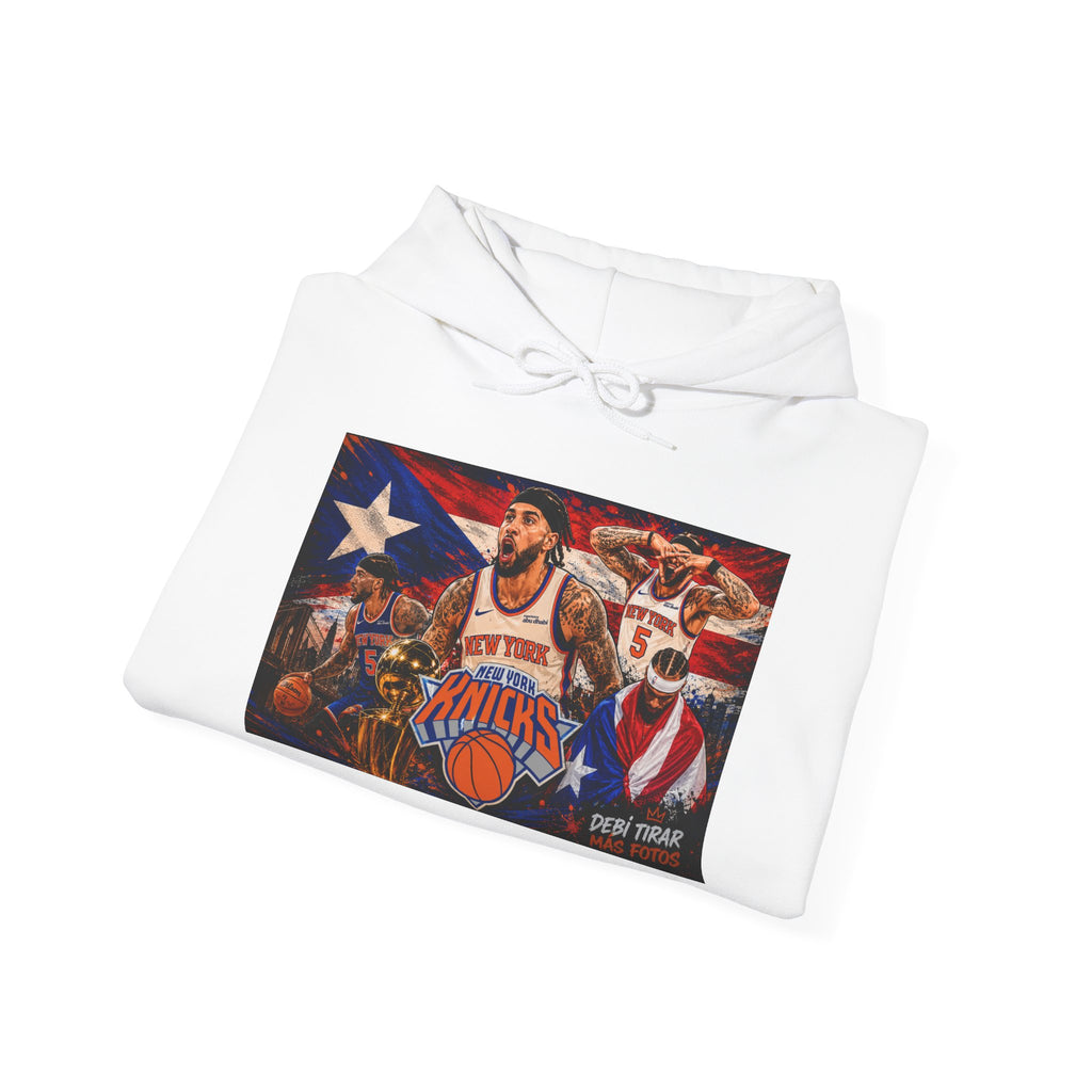 NY-K Retro Player Collage Hoodie — Basketball Fan Sweatshirt
