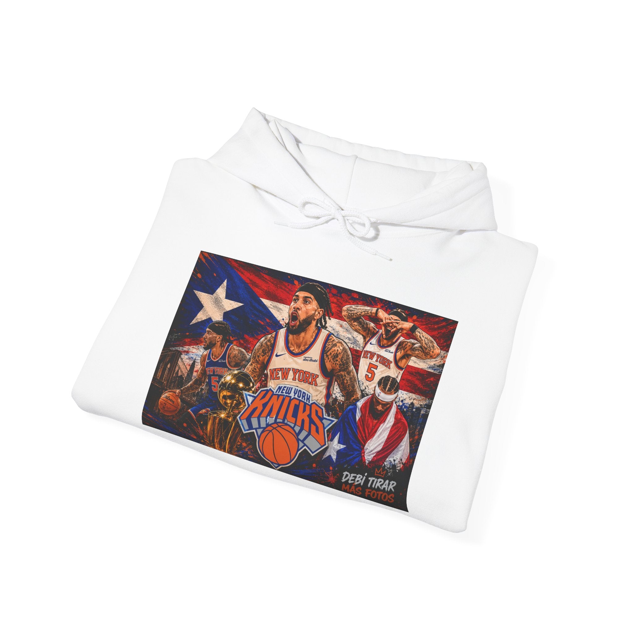 NY-K Retro Player Collage Hoodie — Basketball Fan Sweatshirt