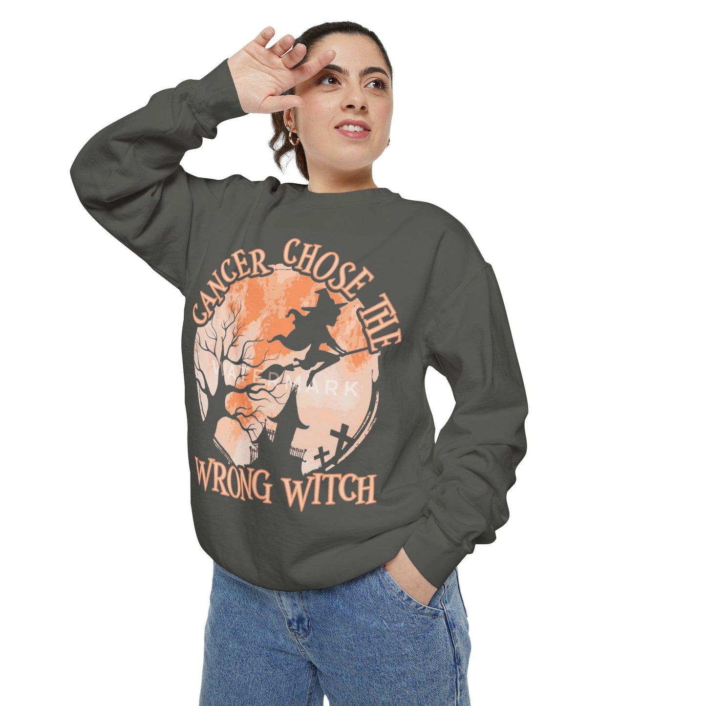 Cancer Chose the Wrong Witch Sweatshirt, Unisex Cozy Crewneck, Gift for Astrology Lovers, Witchy Style Apparel, Spiritual Gift