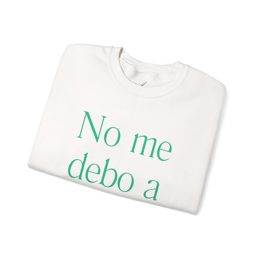 Crewneck Sweatshirt  “No me debo a partidos, me debo al pueblo” Spanish Political Statement