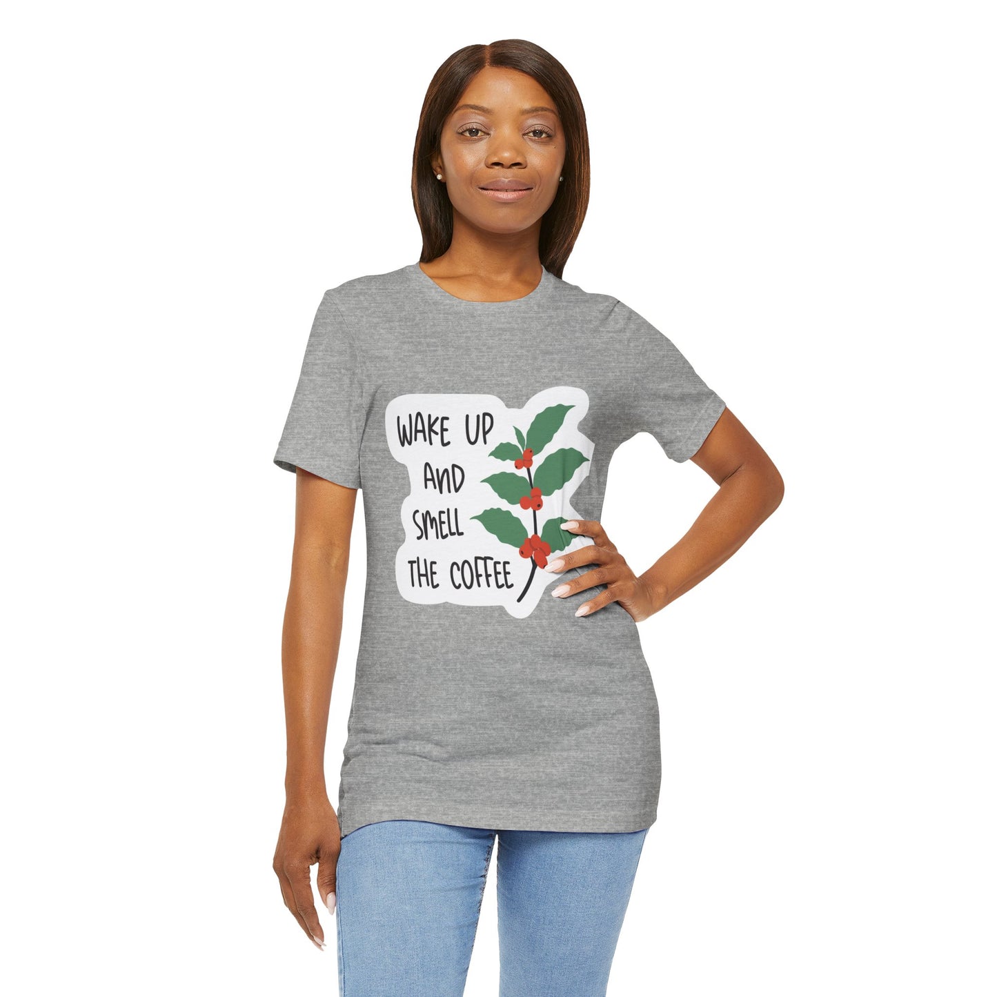 Wake Up and Smell the Coffee Tee  Coffee Plant Graphic T-Shirt