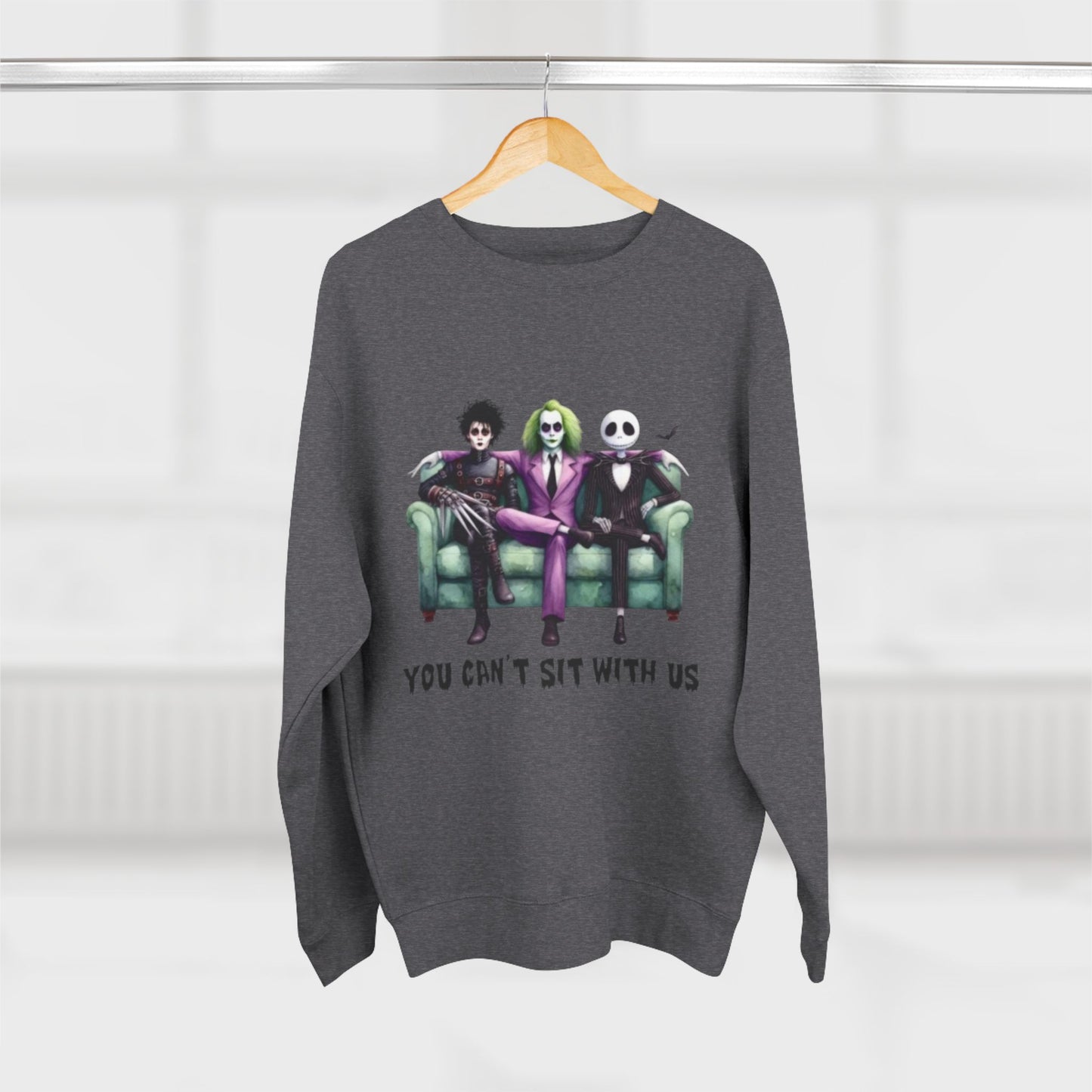 Horror Lover Sweetshirt Unisex Crewneck Sweatshirt - 'You Can't Sit With Us' Halloween Vibe, Cozy Gift for Fans, Fun Casual Wear, Perfect for Fall, Spooky [...]